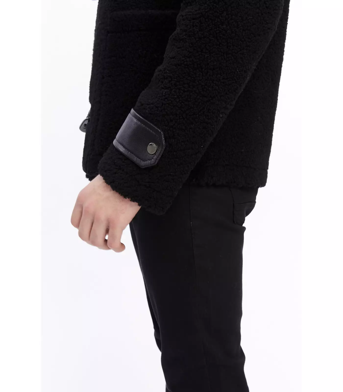 Мужская куртка Furniq UK из натуральной кожи, черная