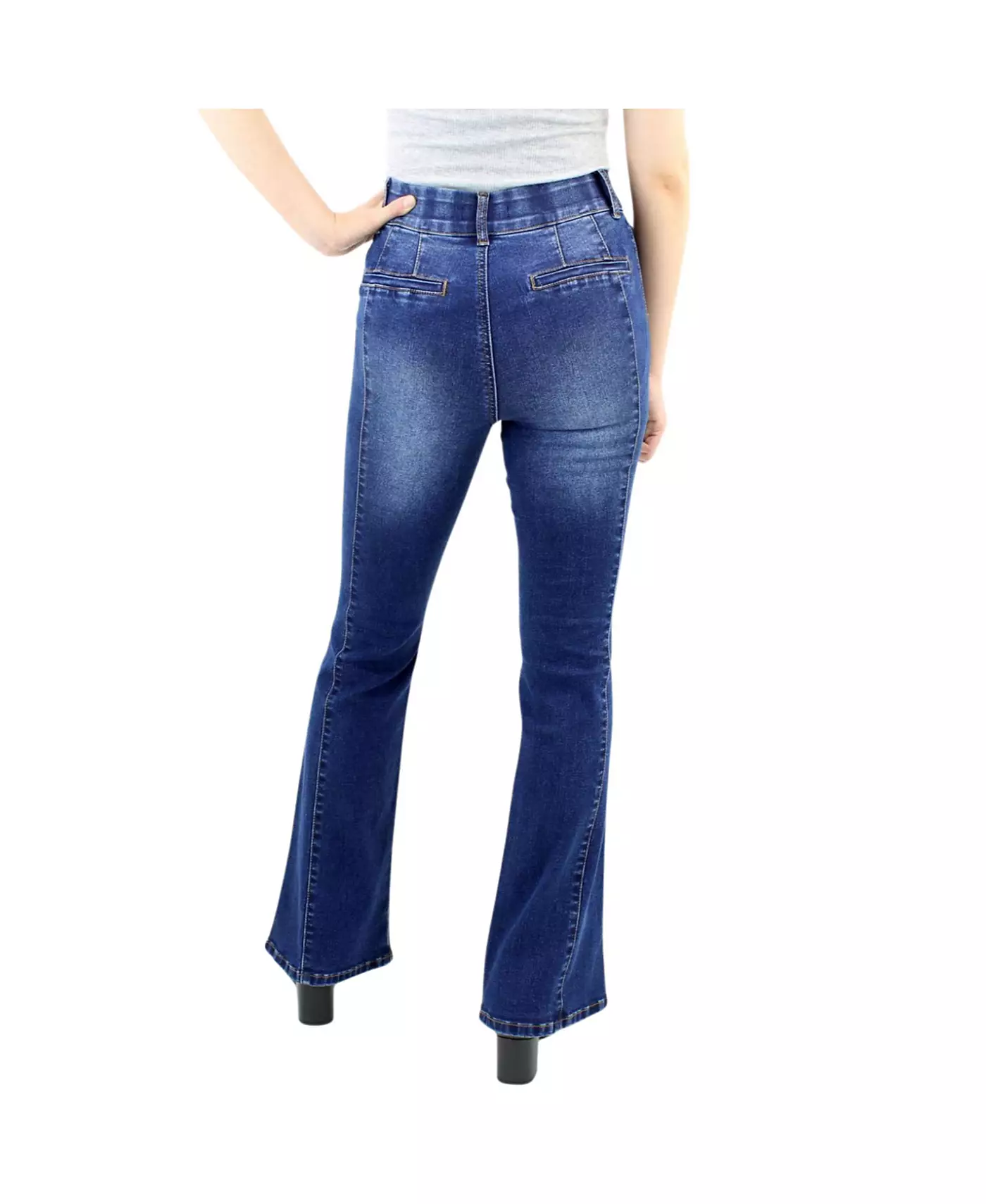 Женские джинсы Indigo Poppy с утягивающим эффектом и швами, расклешенные, широкие