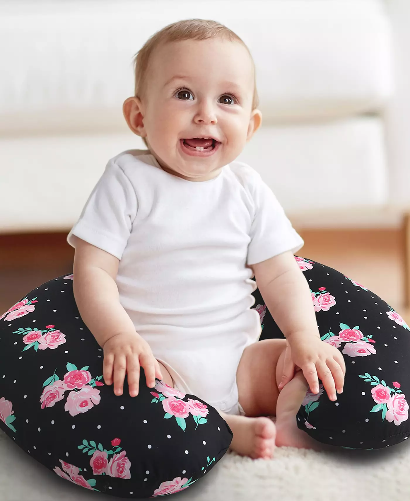 Подушка для кормления грудью Peanutshell, черный камуфляж