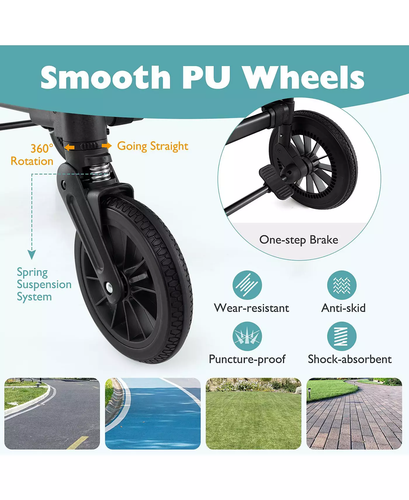 Slickblue 2-местная складная детская коляска Push Pull с регулируемой ручкой