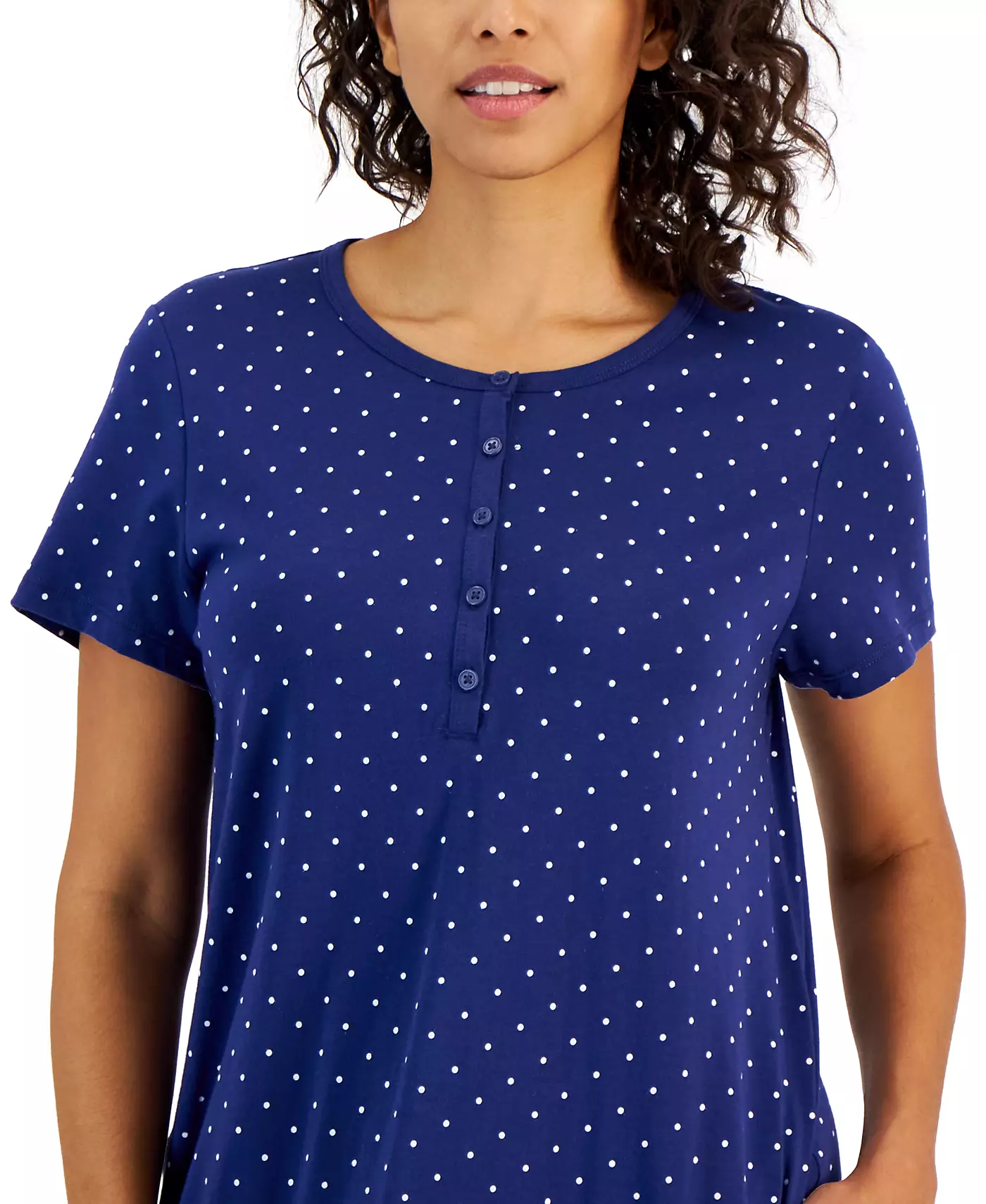 Женская хлопковая ночная рубашка с принтом Charter Club