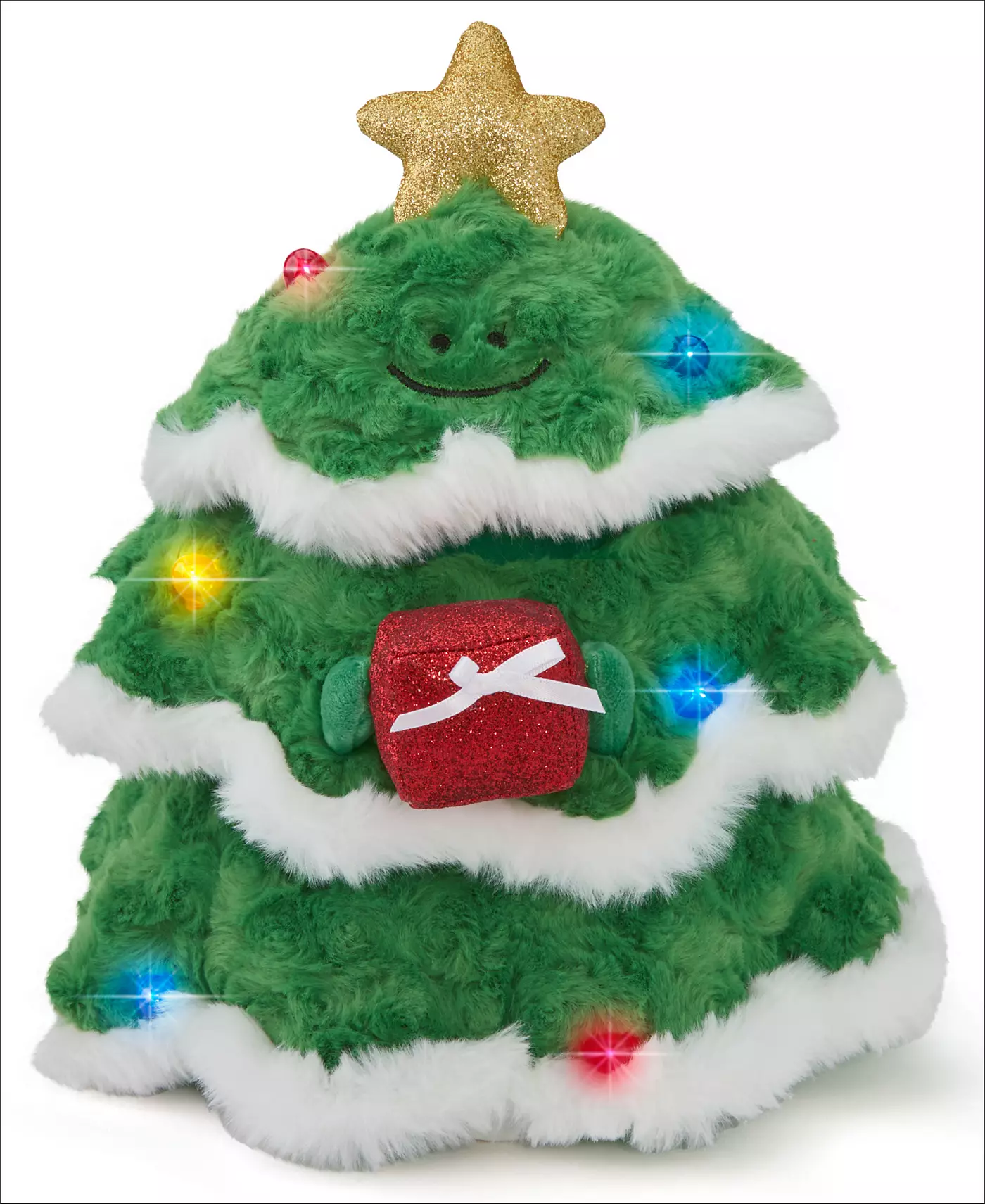 Игрушечная коробка Geoffrey's Toy Box Star Brights 12" со светодиодной подсветкой, плюшевая новогодняя елочная игрушка, созданная для Macy's