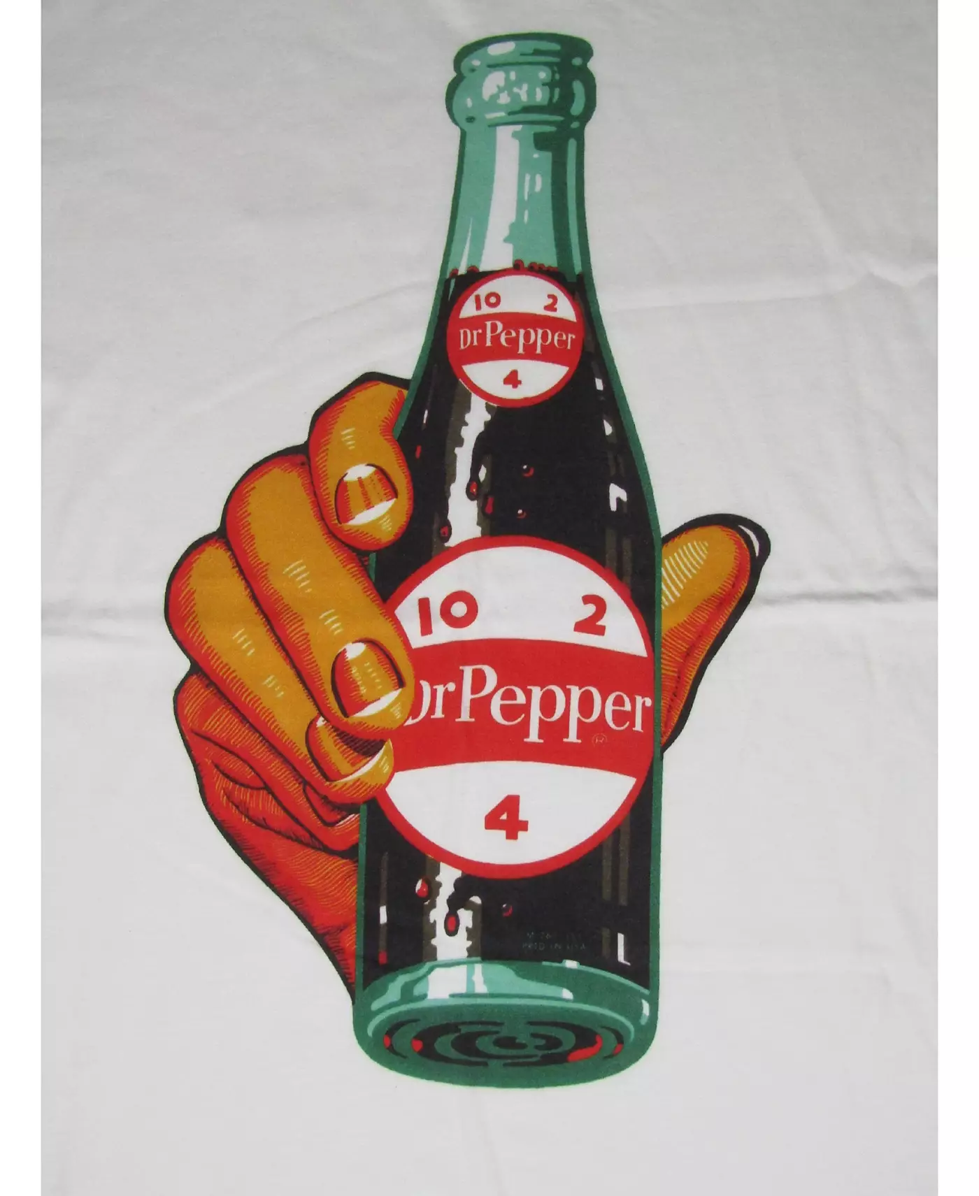 Мужская футболка Dr. Pepper Dr Pepper Vintage Glass Bottle White-XL