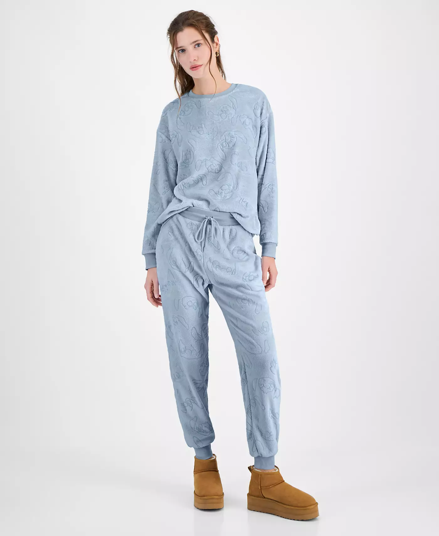 Свитшот Disney Juniors' Stitch с тиснением из велюра