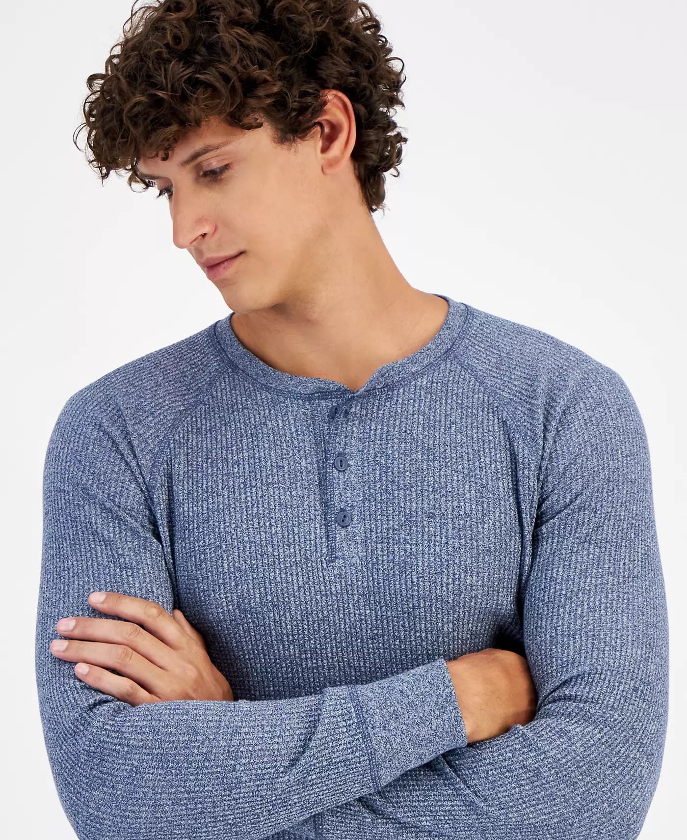 Мужская терморубашка Sun + Stone Henley, созданная для Macy's