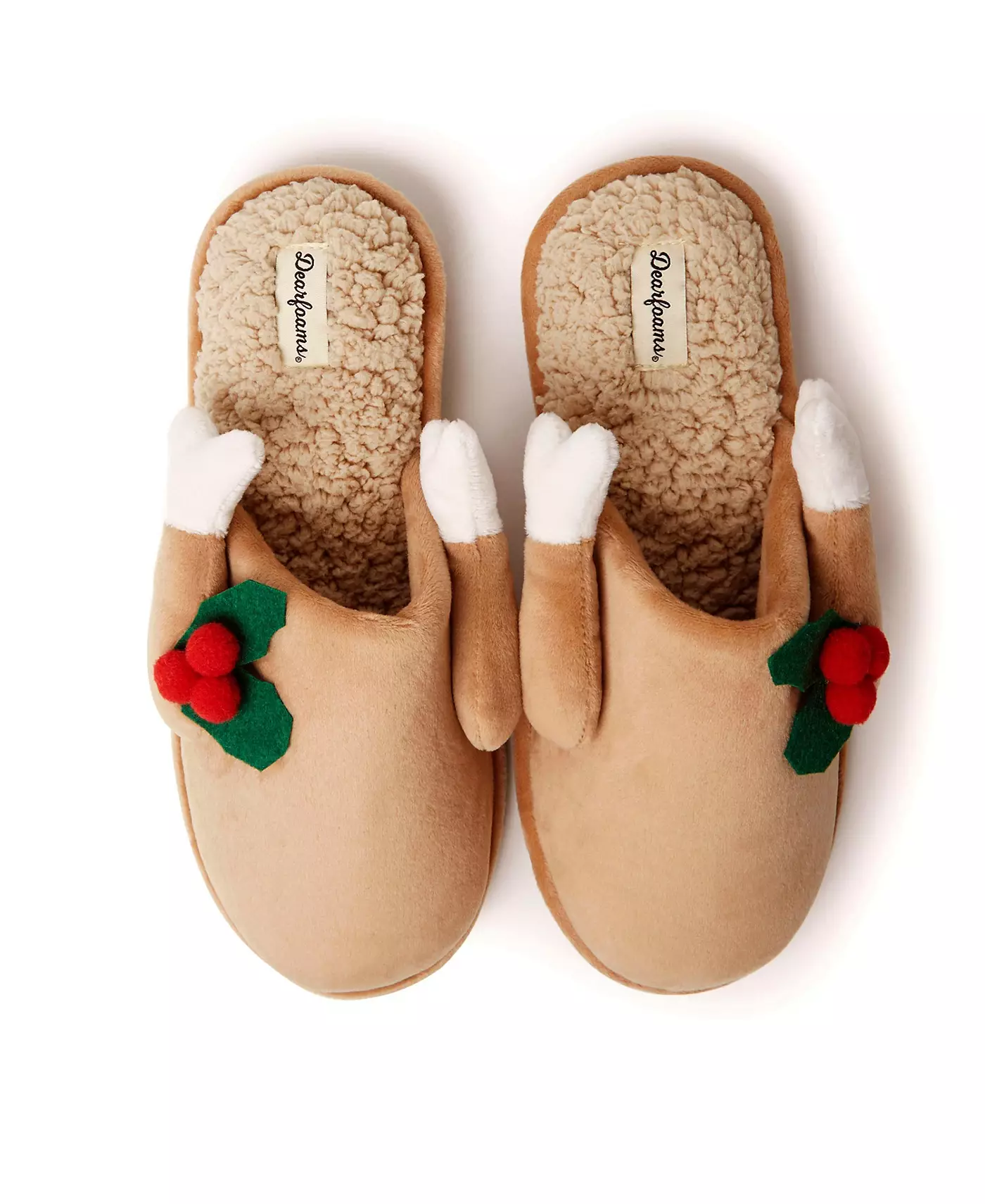 Мужские тапочки Dearfoams Carson Holiday Thanksgiving Turkey Scuff