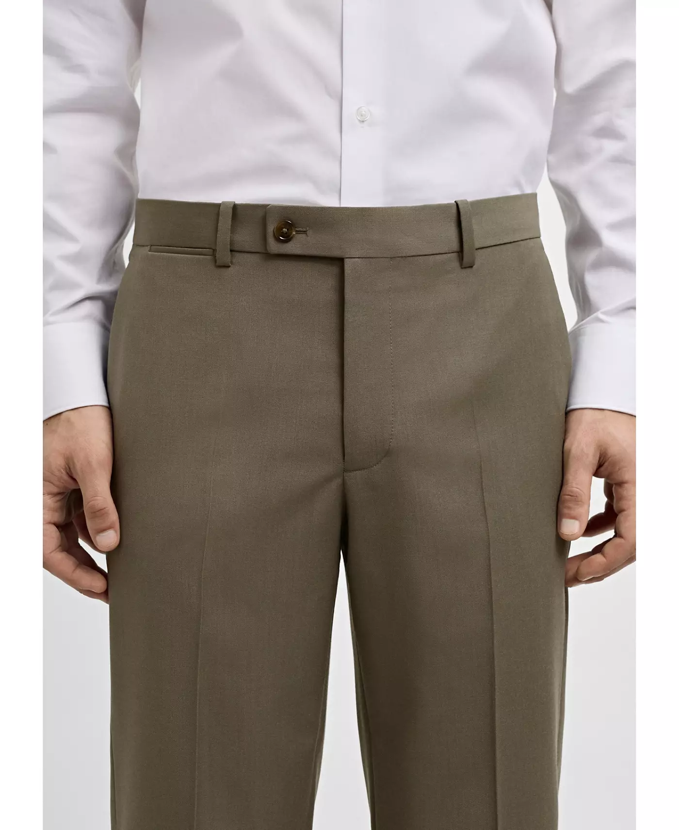 Мужские брюки из натуральной шерсти MANGO