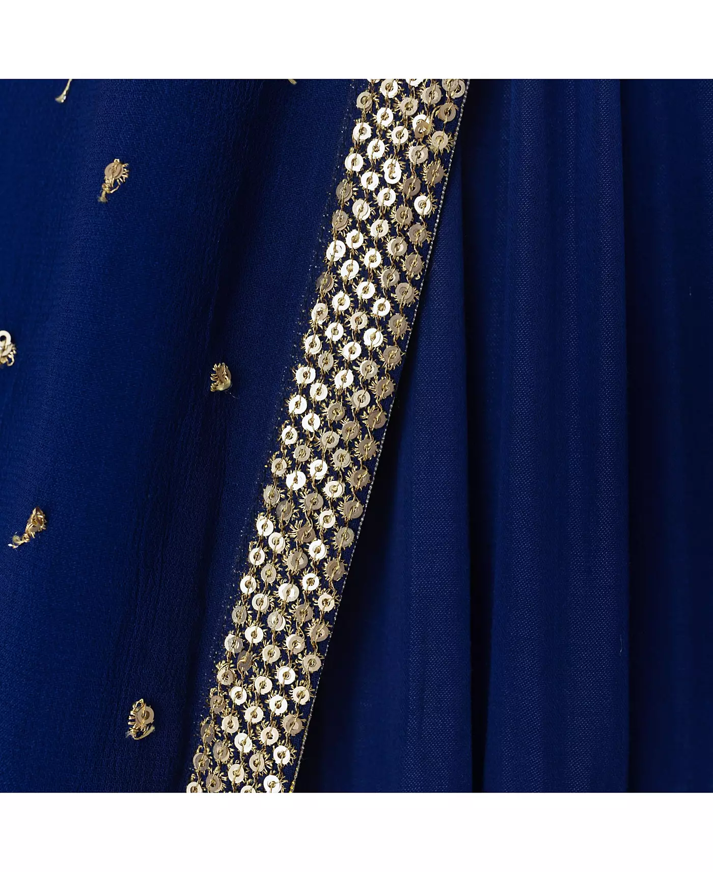 Женская королевская синяя лехенга-чоли RAAS с золотой отделкой