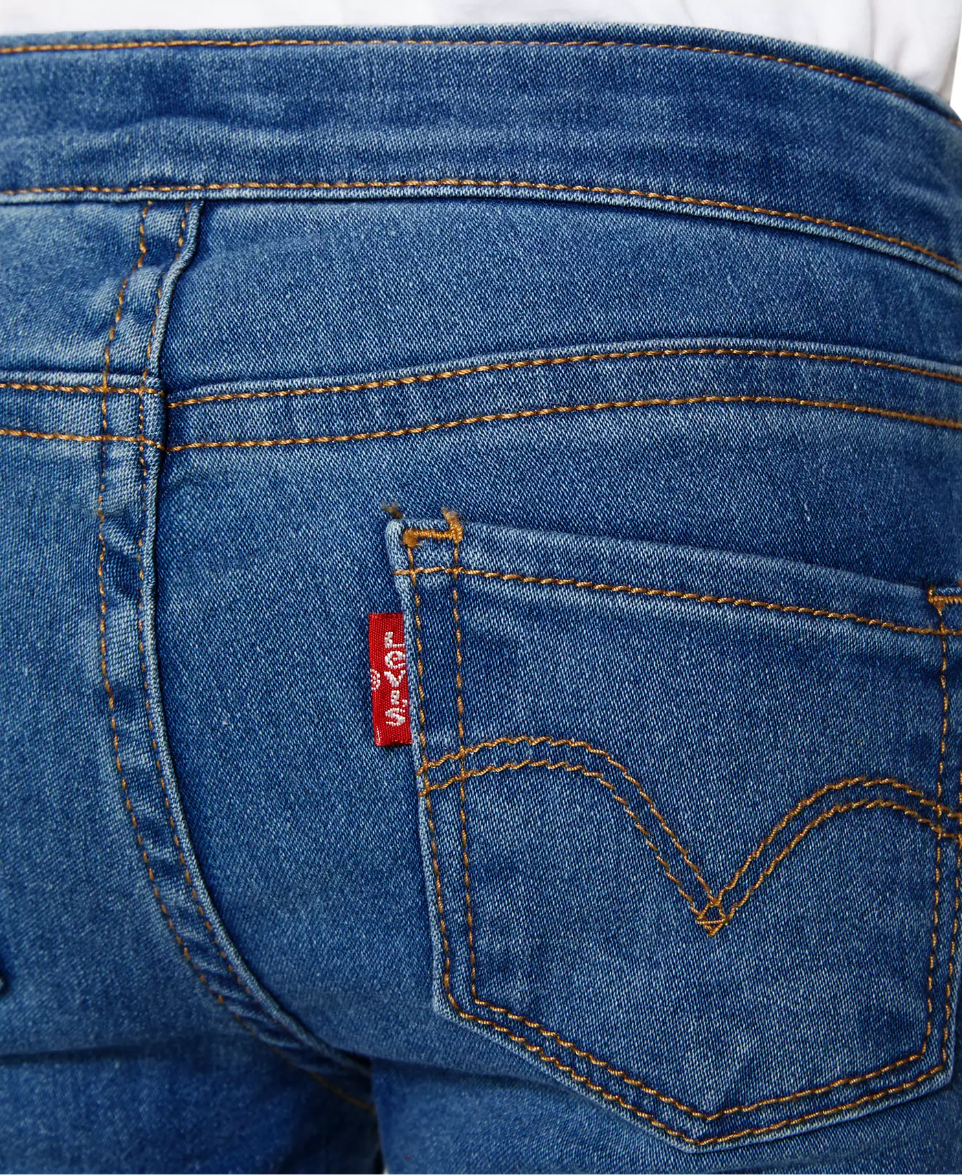 Джинсы-джеггинсы Levi's для девочек с регулируемым поясом и эластичным денимом