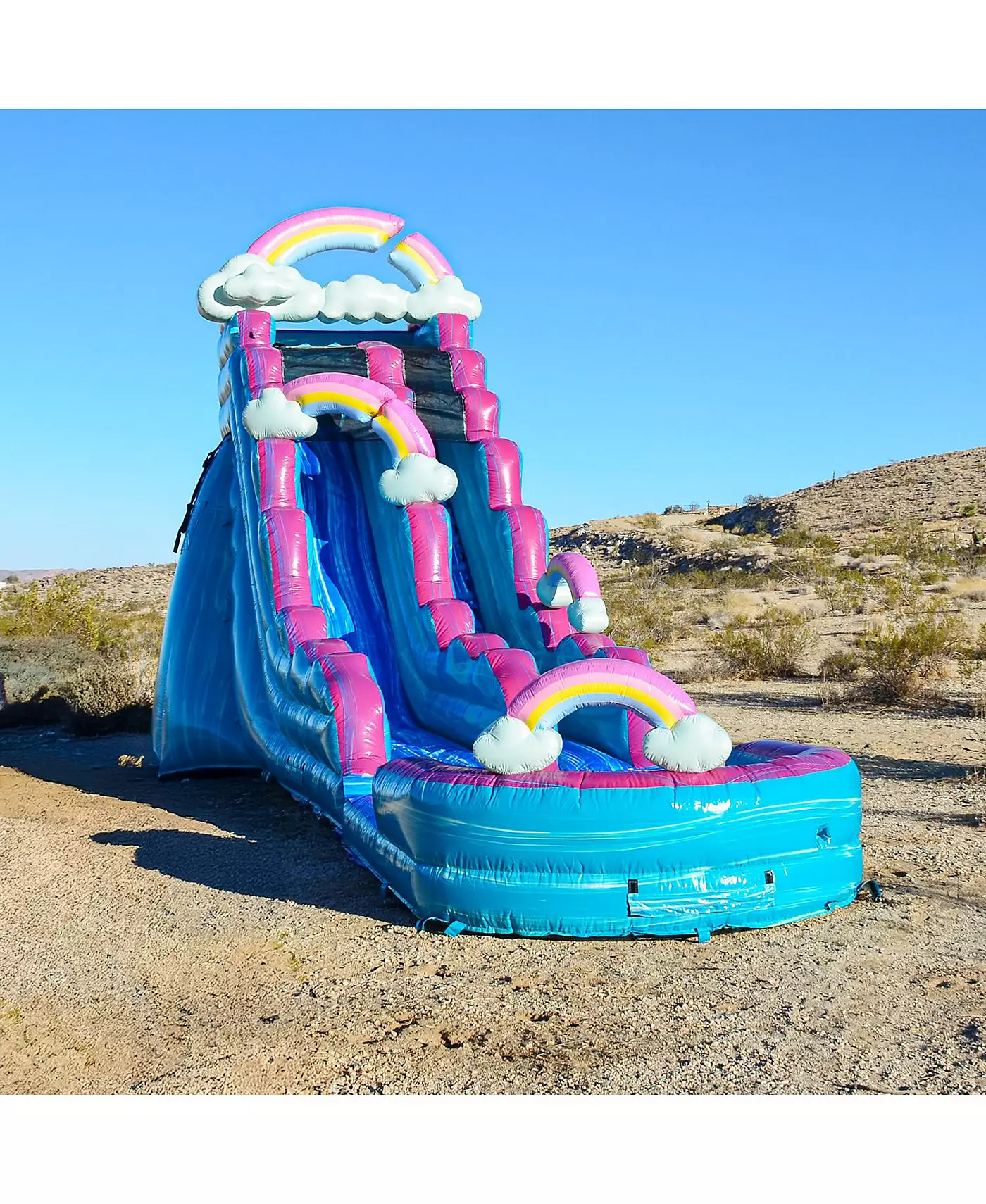 Jumporange 19 Несовершенно Идеальный Водный Слайд коммерческого класса со съемным глубоким бассейном для детей и взрослых (с нагнетателем), для использования на открытом воздухе и в помещении, для влажного и сухого использования, высокая надувная водная г