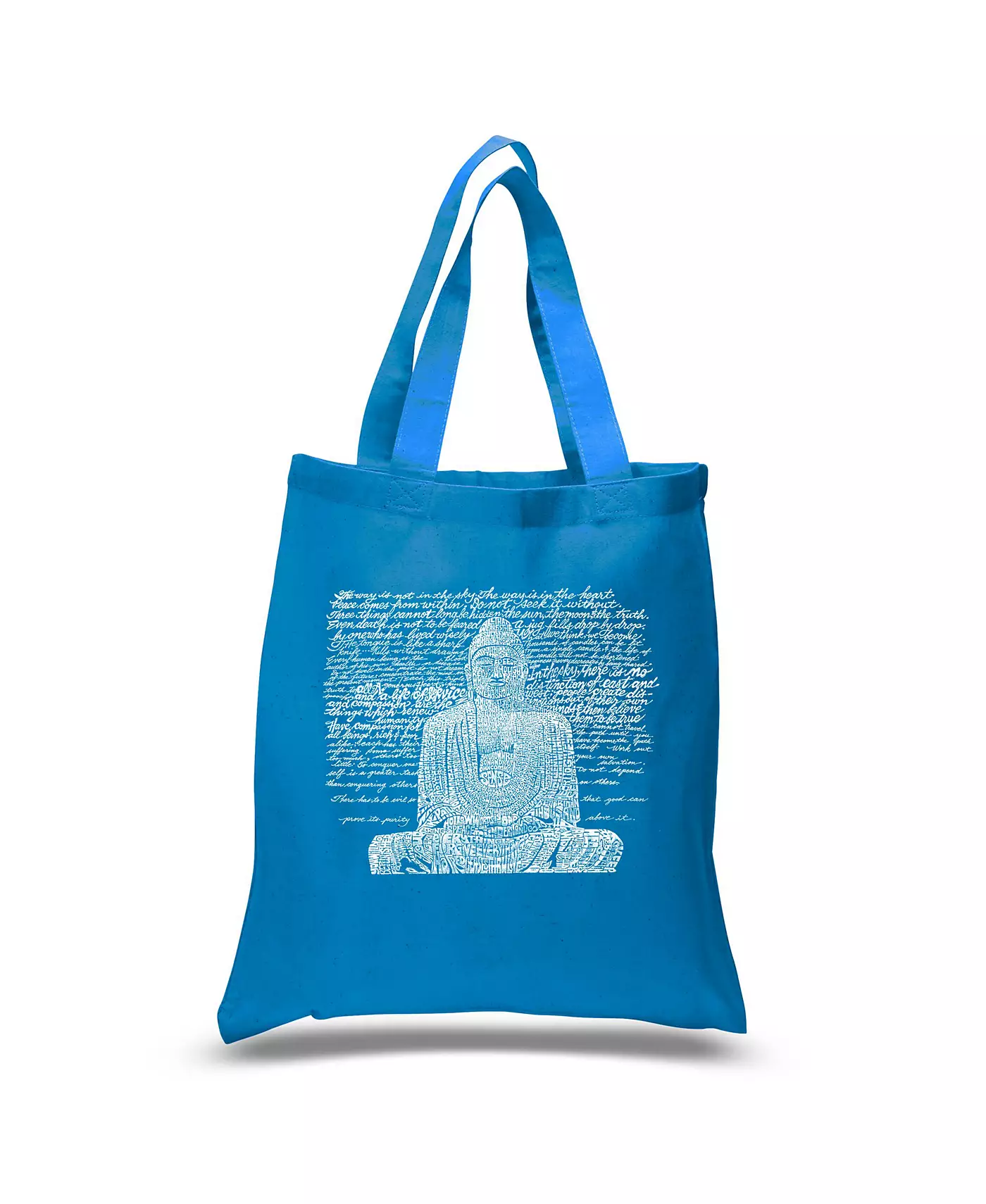 LA Pop Art Zen Buddha - Маленькая сумка-тоут с надписью Word Art