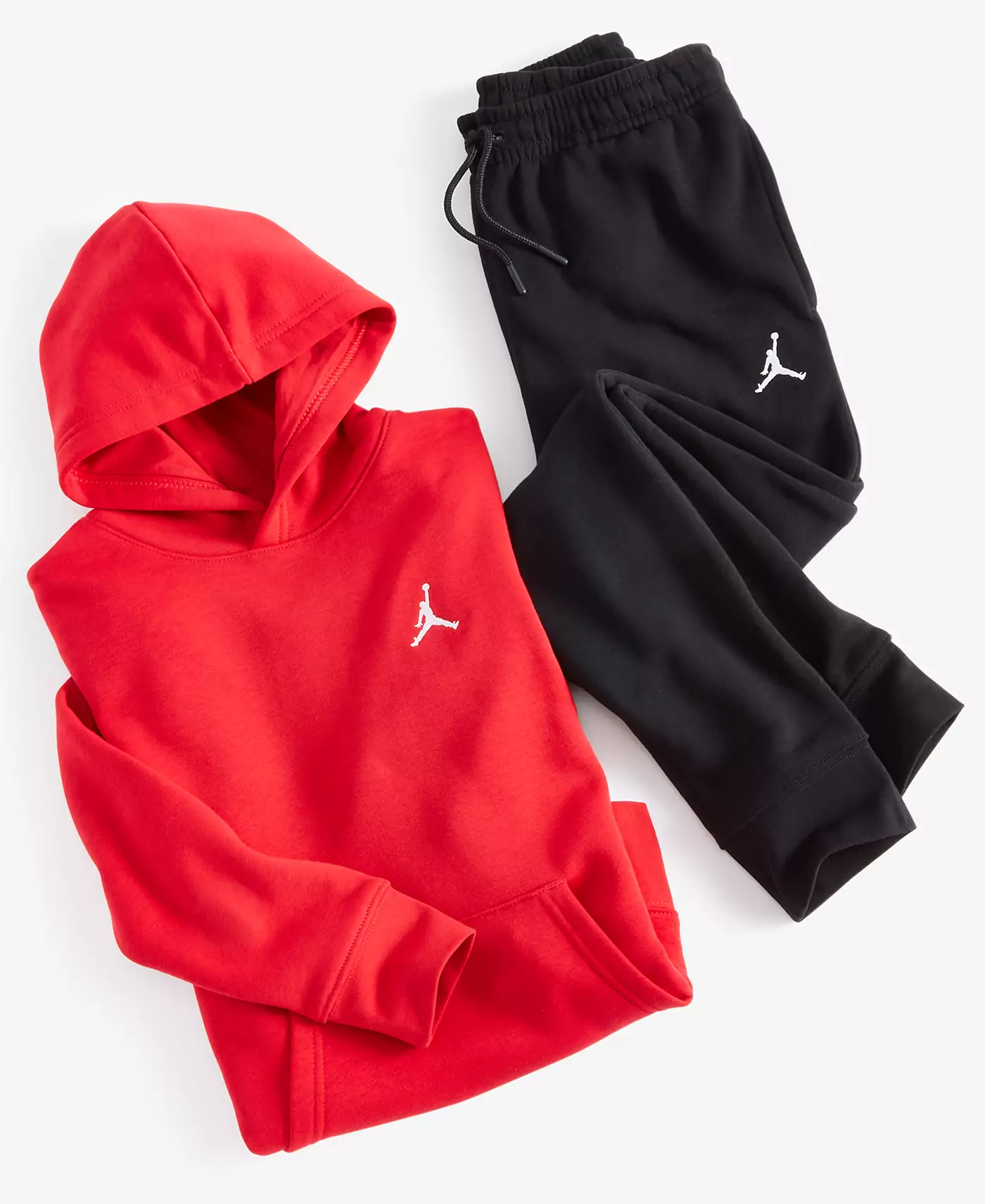 Толстовка с капюшоном Jordan Big Boys Brooklyn Essentials из флиса и спортивные штаны MJ Brooklyn Essentials из флиса