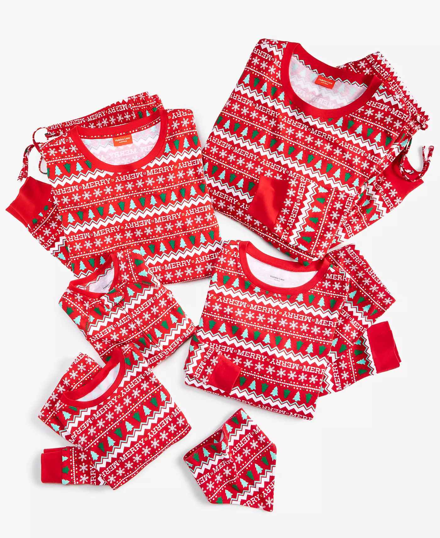 Семейные пижамные комплекты Holiday Lane Merry Matching, созданные для Macy's