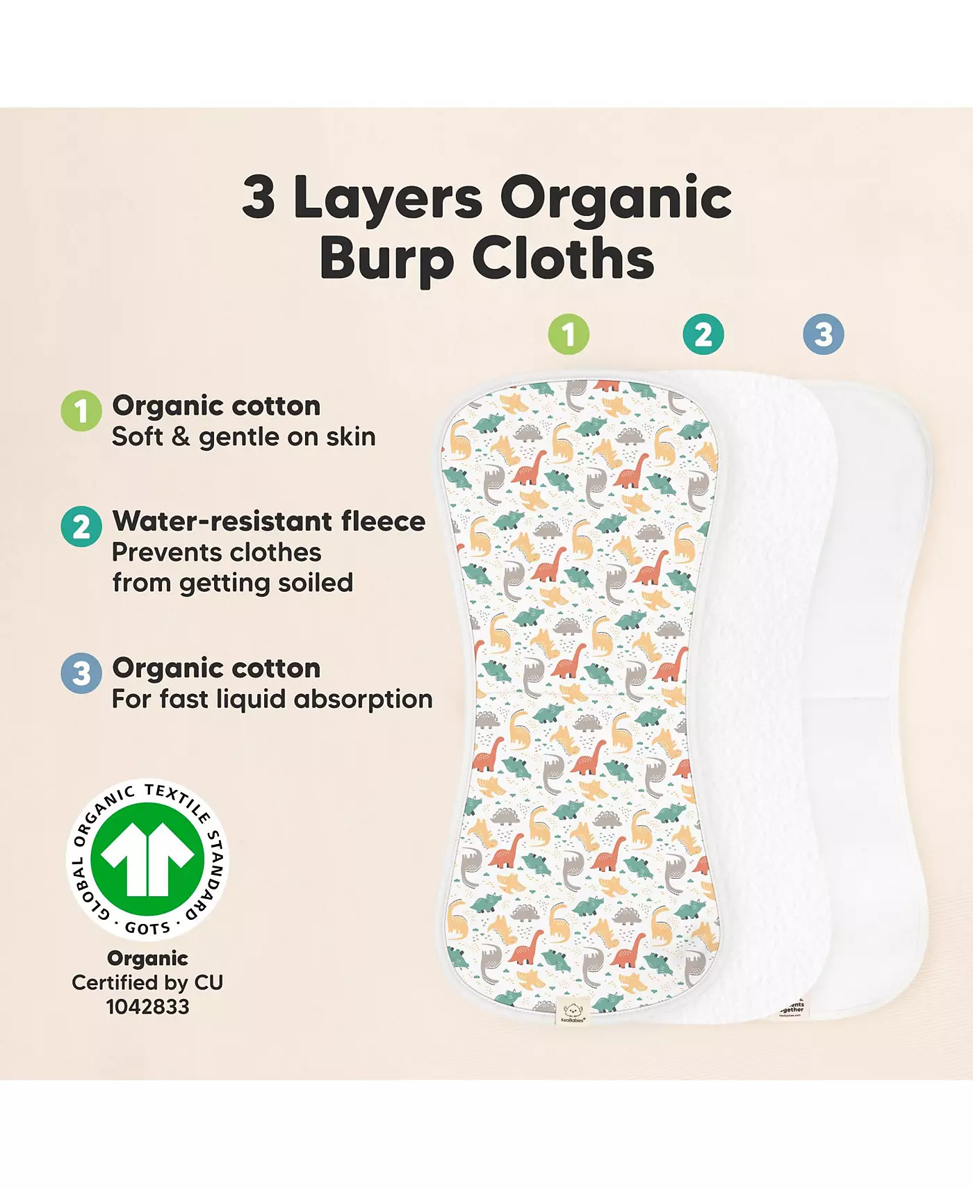 KeaBabies 5pk Urban Baby Burp Cloths, органические салфетки для срыгивания для младенцев, салфетки для срыгивания для девочек и мальчиков