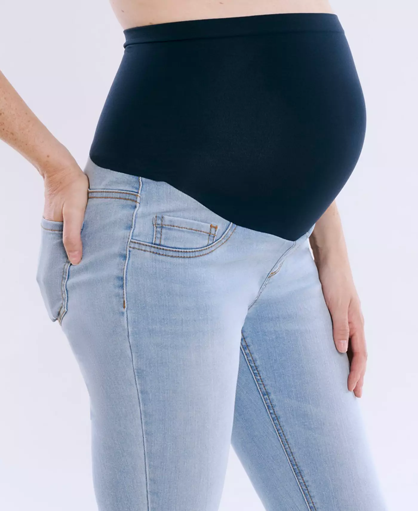 Материнство Материнство Женские секретные джинсы Fit Over the Belly Длина до щиколотки Узкие джинсы - Материнство Материнство