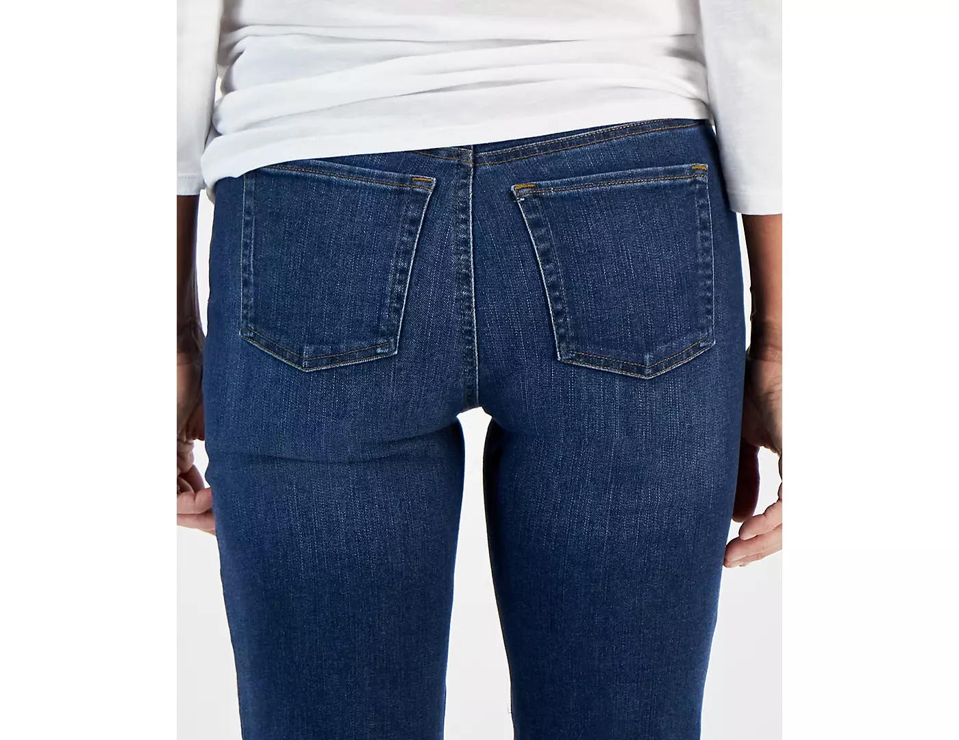 Джинсы-капри Style & Co Petite средней посадки с закругленными краями и отворотами