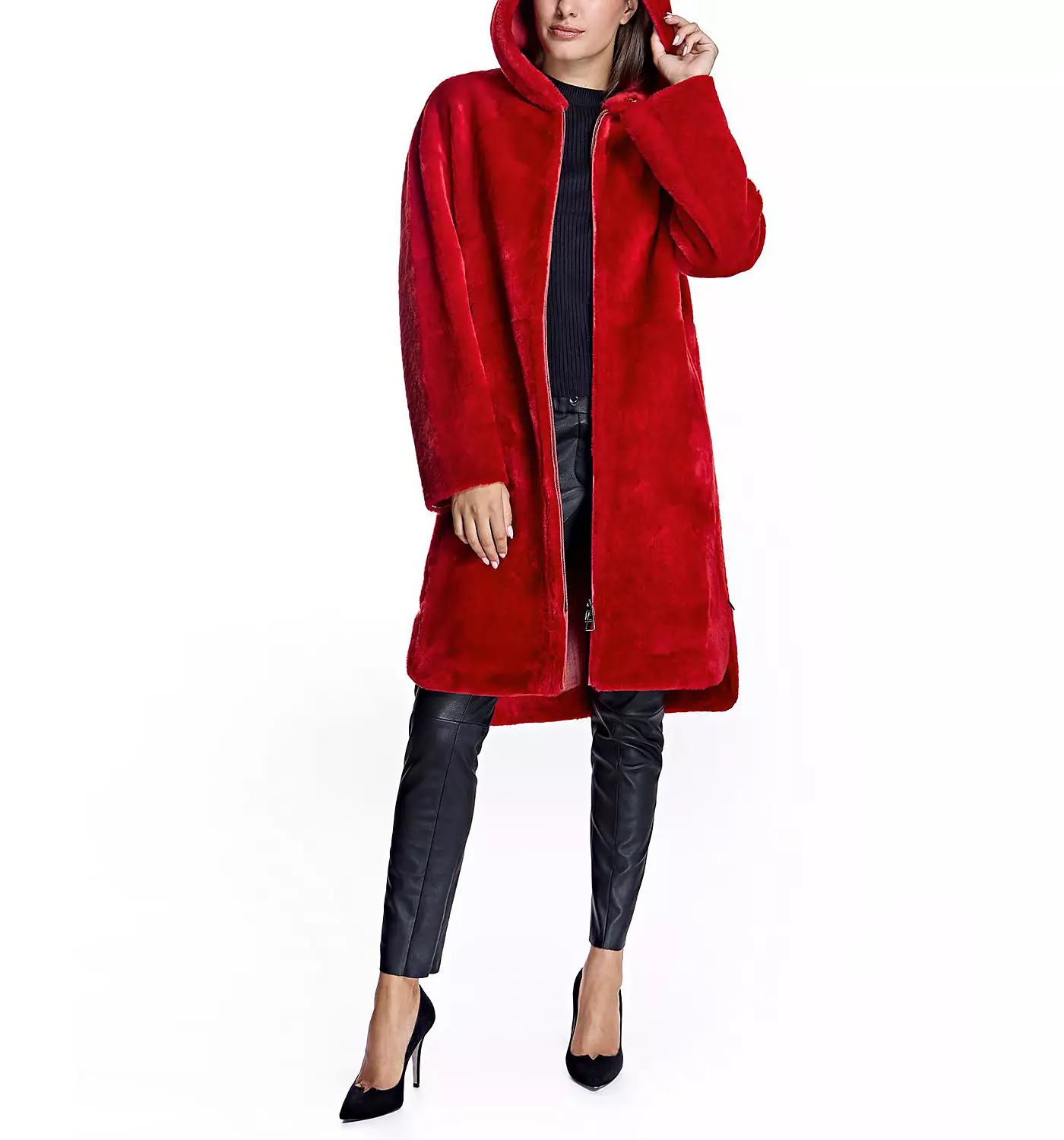 Женская парка из овчины Julia & Stella By Maximilian