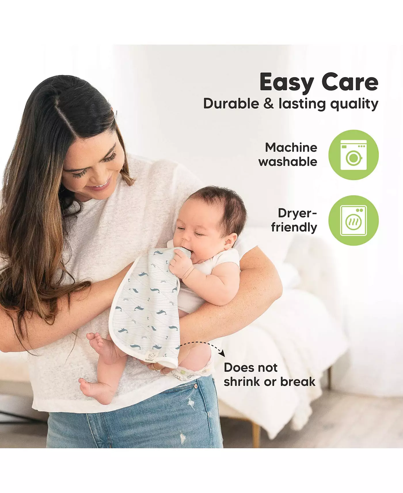 KeaBabies 5 упаковок мягких муслиновых пеленок для срыгивания для девочек и мальчиков, пеленки для срыгивания для младенцев, детская одежда для срыгивания