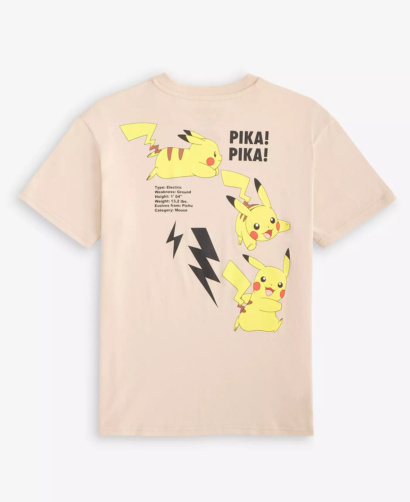 Футболка с короткими рукавами с принтом «Pika Pika» для маленьких и больших мальчиков «Pokemon»