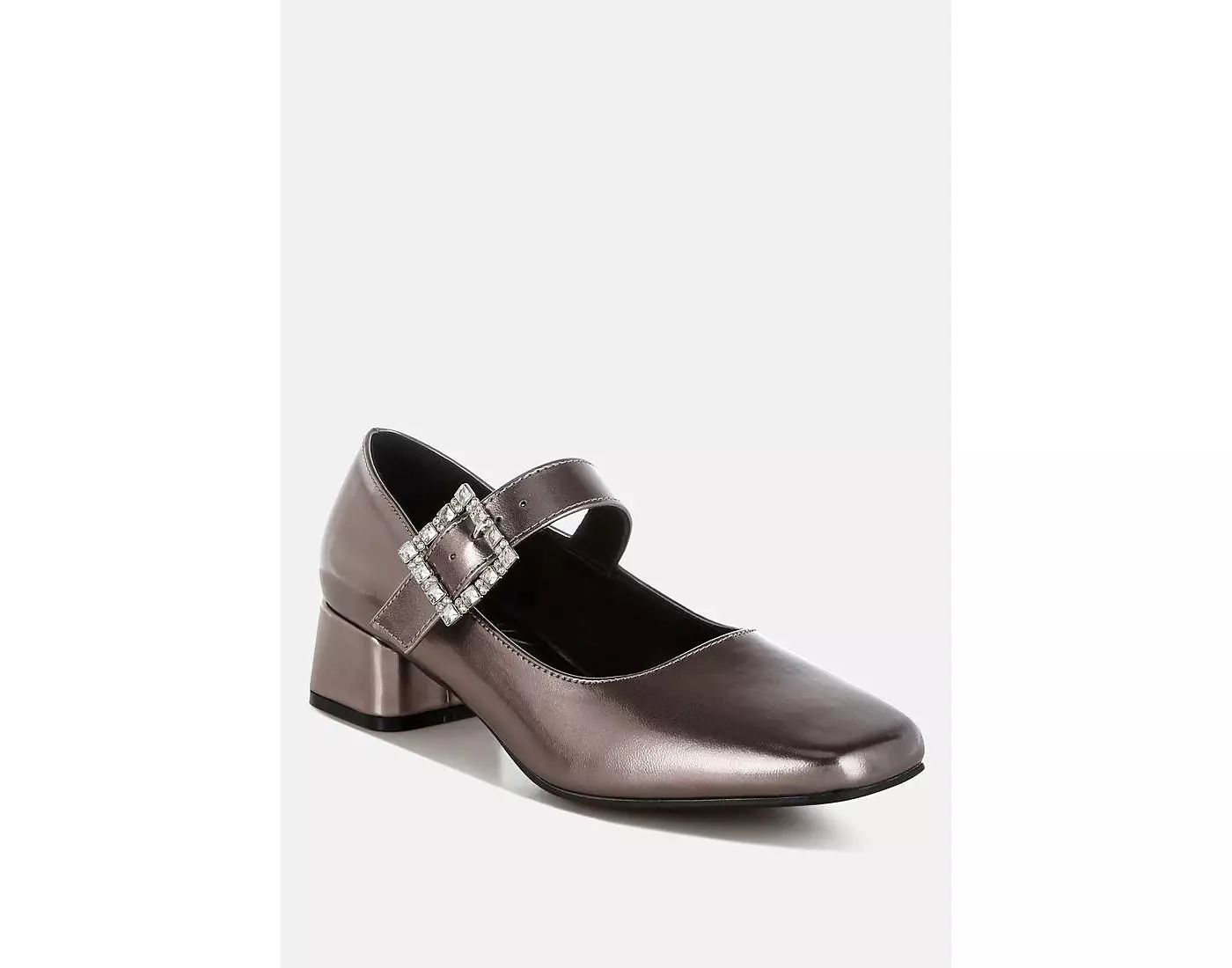 Туфли-лодочки Мэри Джейн London Rag Abeba со стразами и брошью металлик