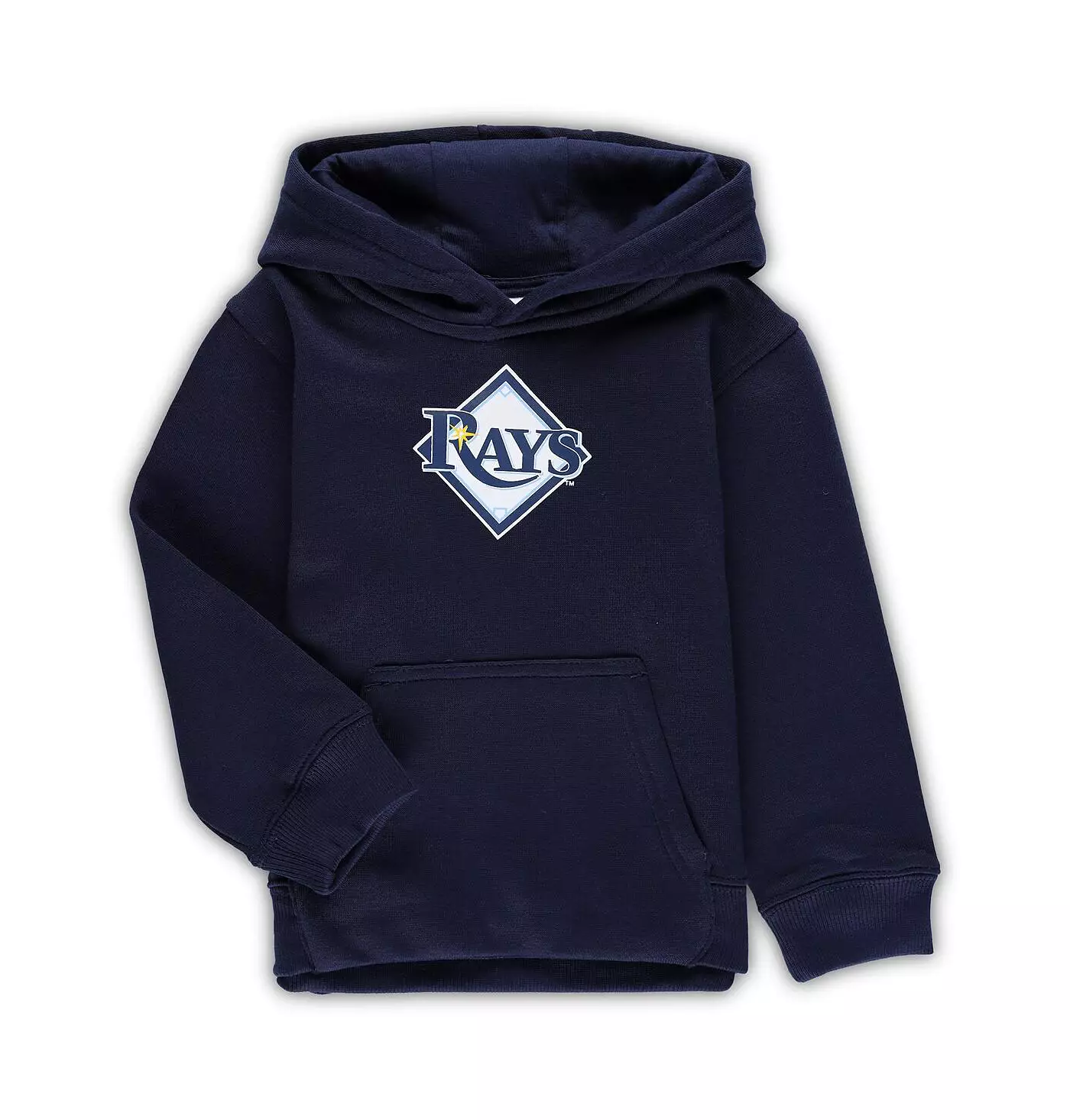 Outerstuff Малыши Мальчики и Девочки Темно-синий Tampa Bay Rays Team Primary Logo Флисовый пуловер с капюшоном
