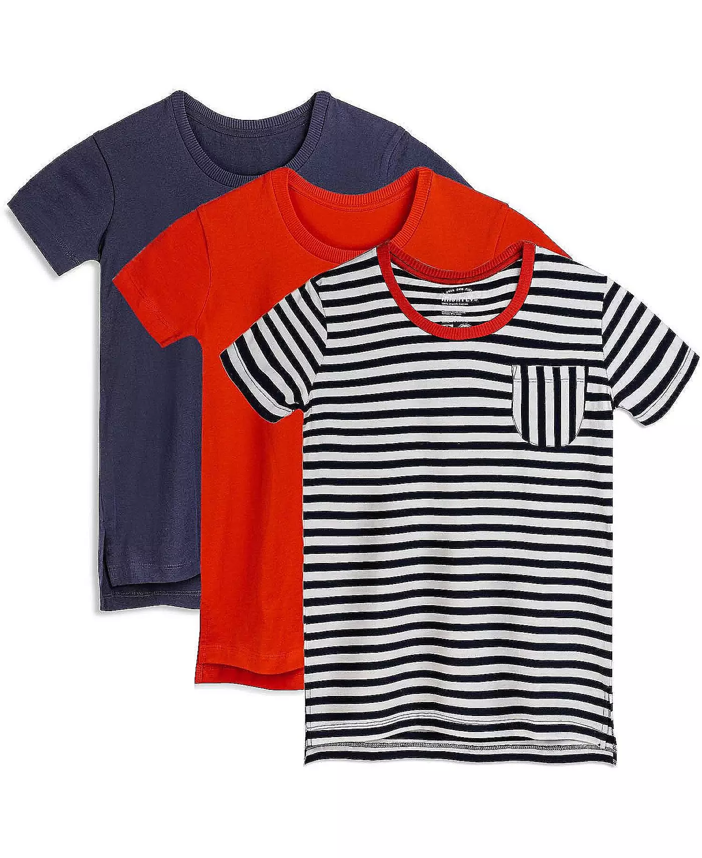 Mightly Girls 3pk Fair Trade органический хлопок удлиненные футболки