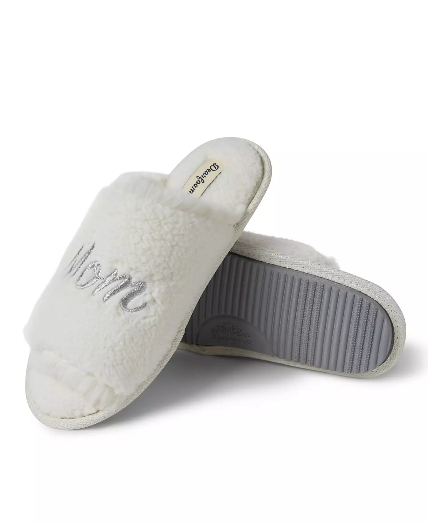 Dearfoams Женские шлепанцы Louise Teddy с набором резинок для волос