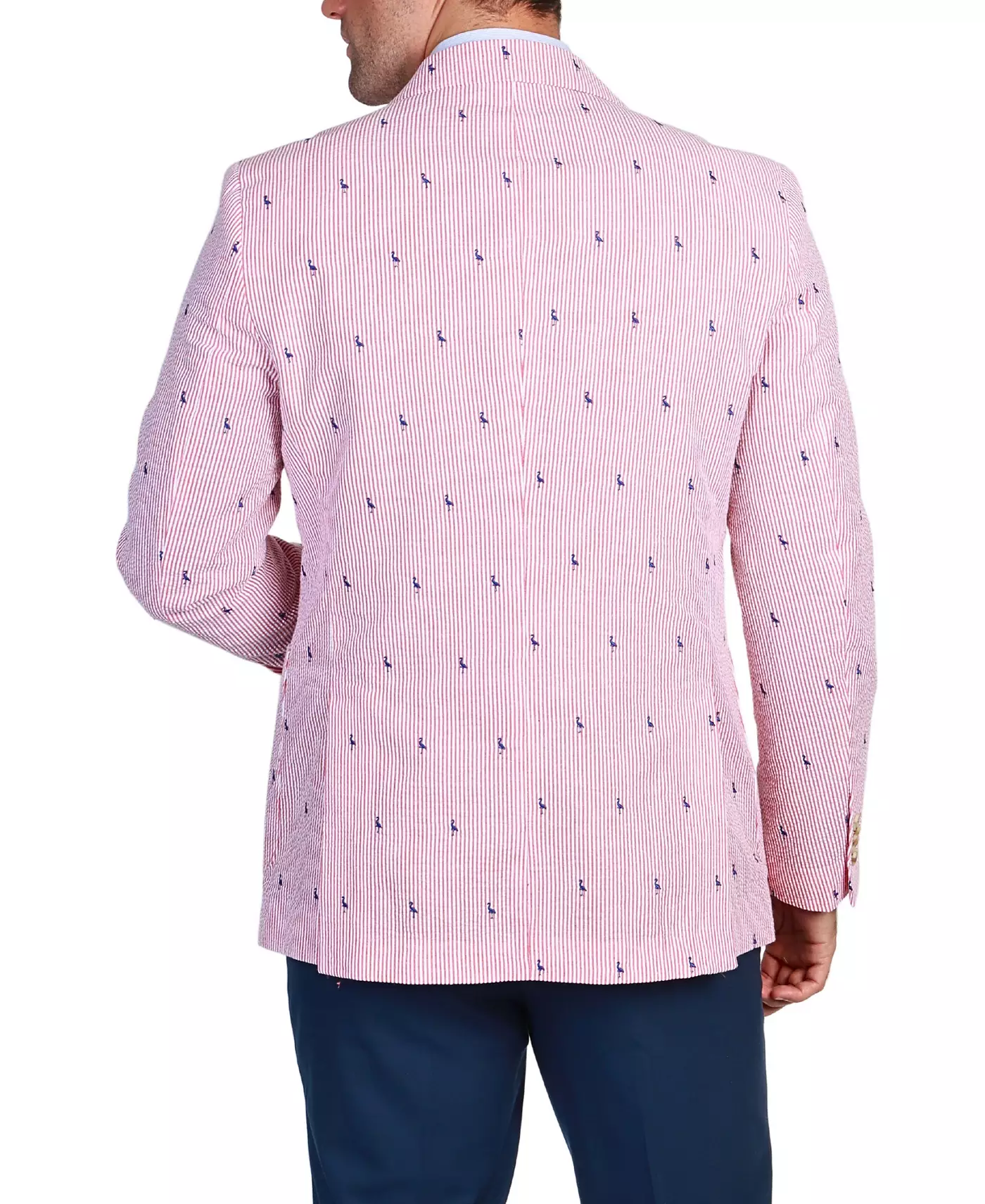 Спортивное пальто в полоску из ткани сирсакер Tailorbyrd Byrds