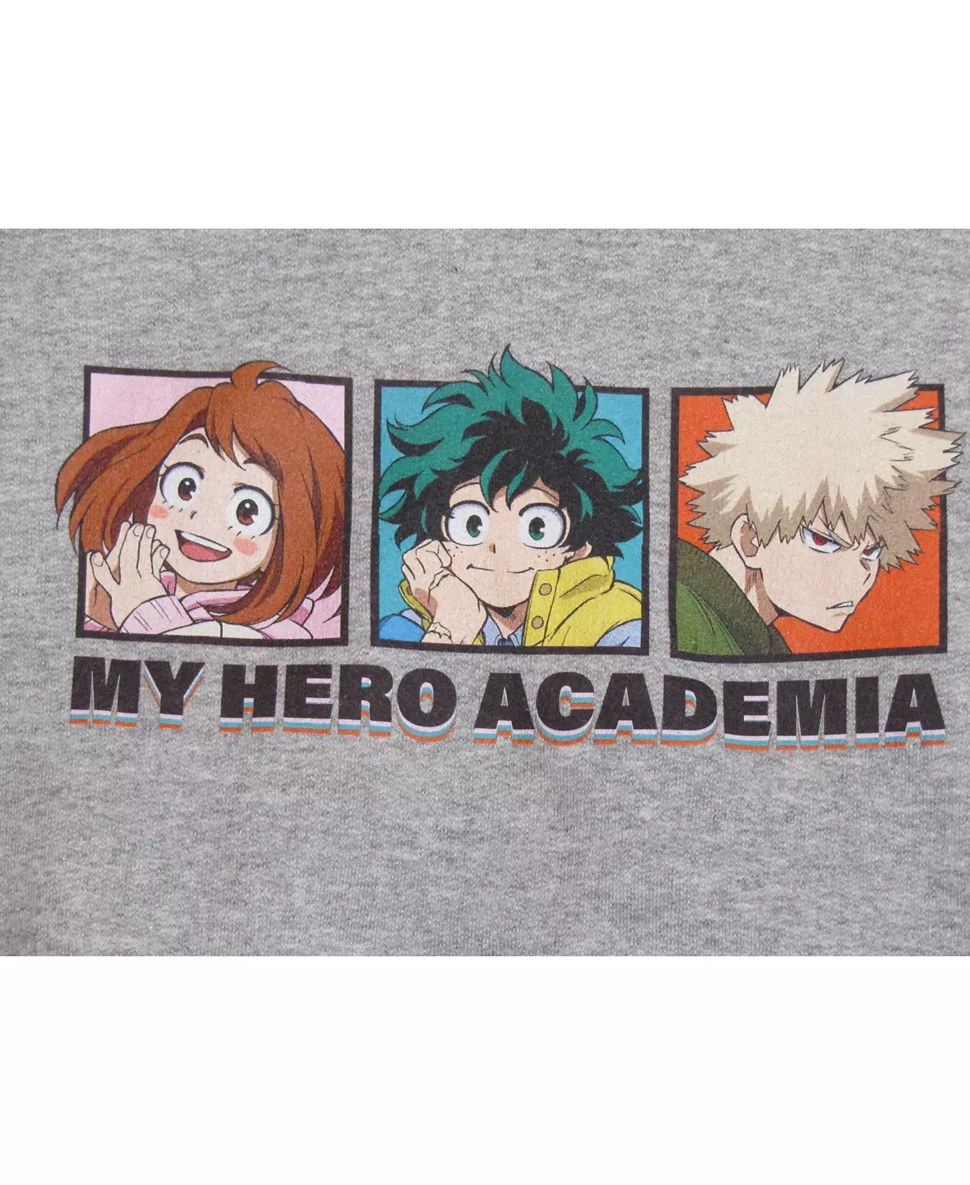 Толстовка с капюшоном My Hero Academia Main Character Grid Youth Athletic Gray Graphic