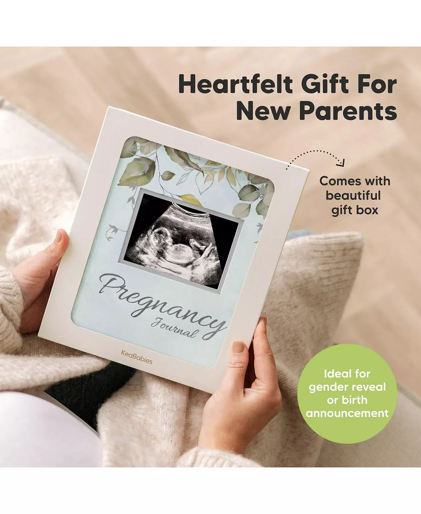 Книга-памятка для дневника беременности KeaBabies: Inspire, 90 страниц в твердом переплете, дневники беременности для мам, готовящихся стать мамочками впервые