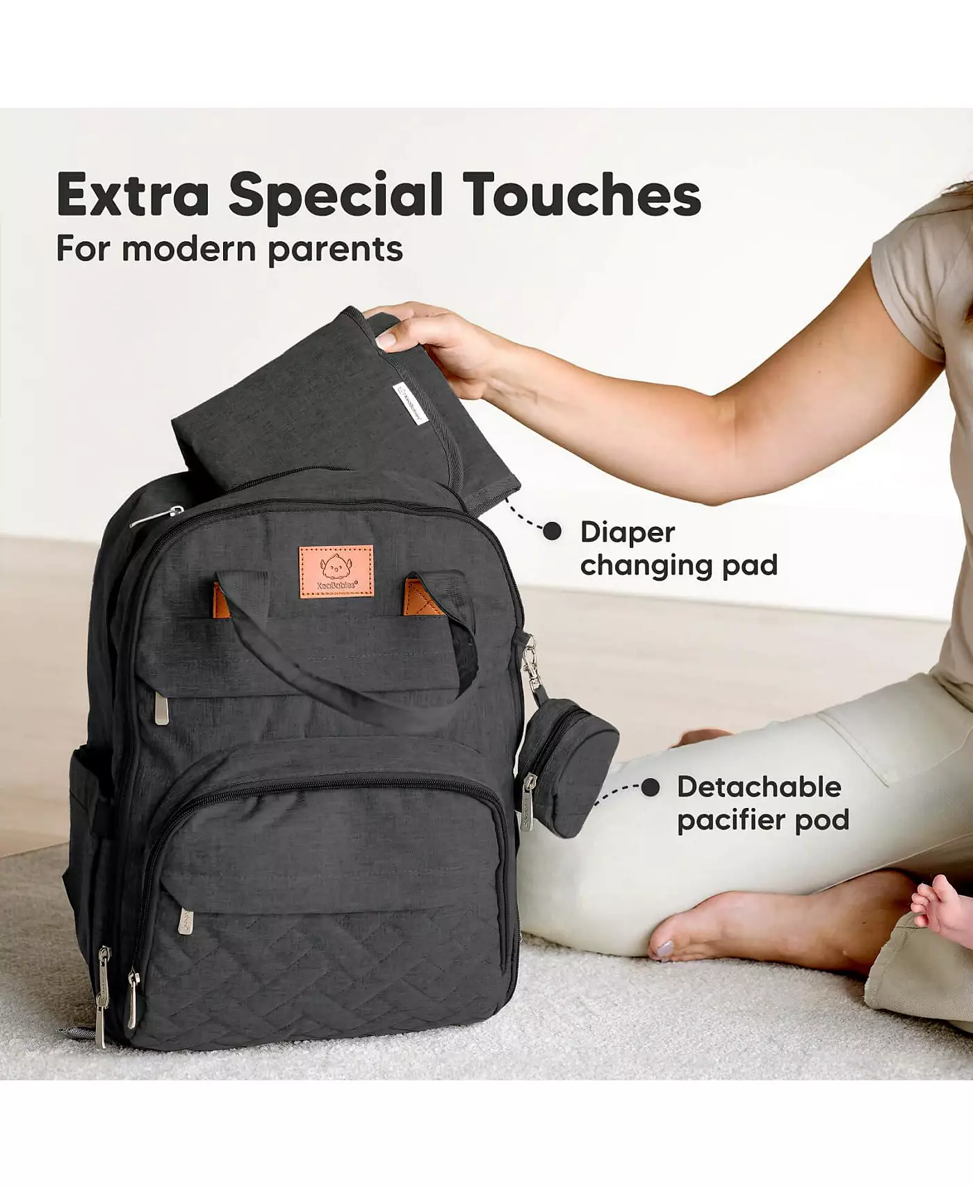 Сумка для подгузников KeaBabies Rove с пеленальным столиком, водонепроницаемая детская сумка, дорожный подгузник
