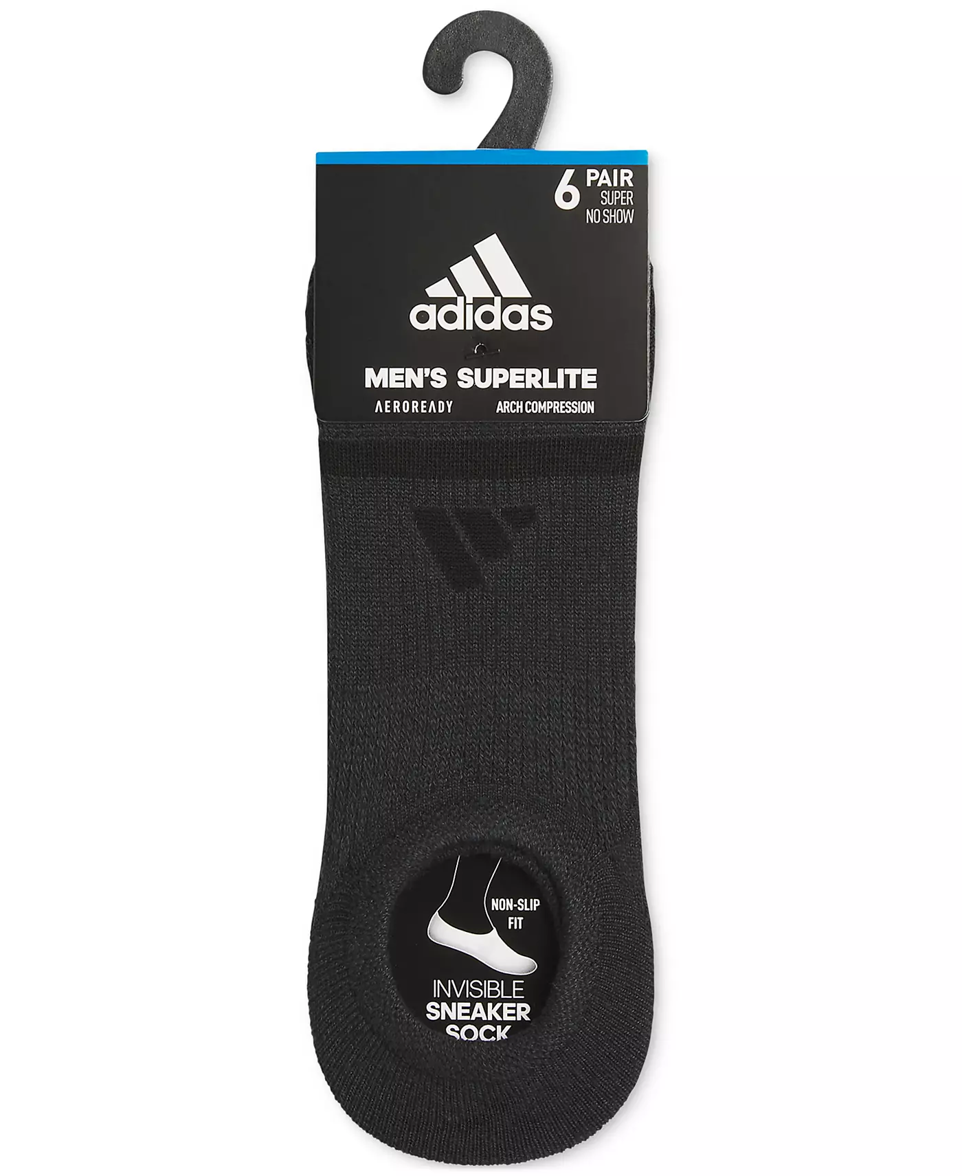 Мужские носки adidas Superlite 3.0 No-Show No-Slip - 6 упак.