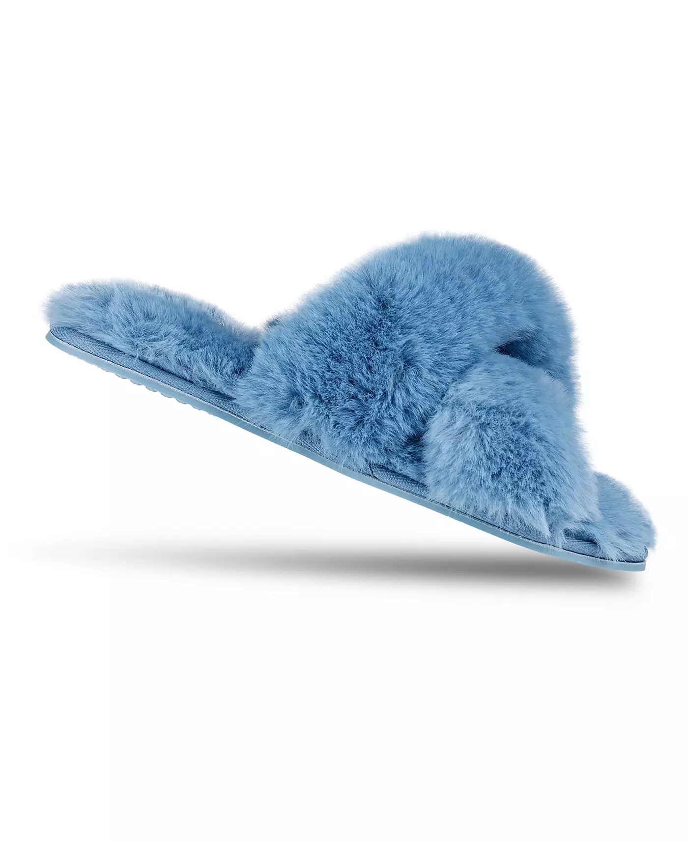 Женские сверхмягкие высокие плюшевые тапочки Jessica Simpson с перекрестными полосками