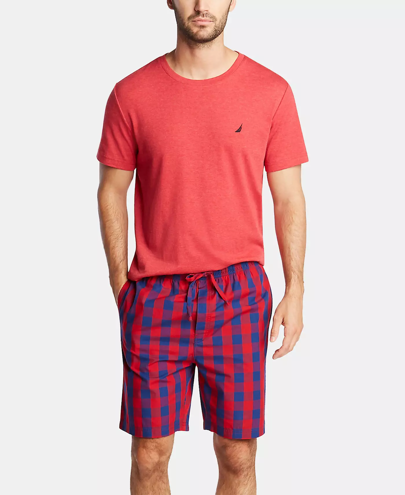 Мужские пижамные шорты Nautica Cotton Plaid