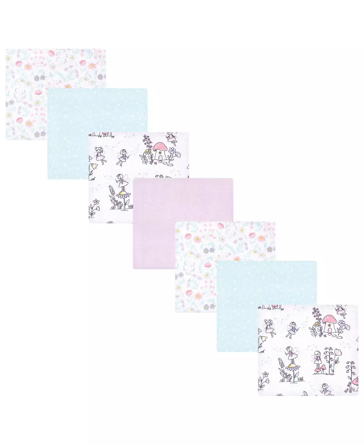 Комплект одеял для новорожденных девочек Hudson Baby из хлопка и полиэфирной фланели, Garden Fairies, один размер