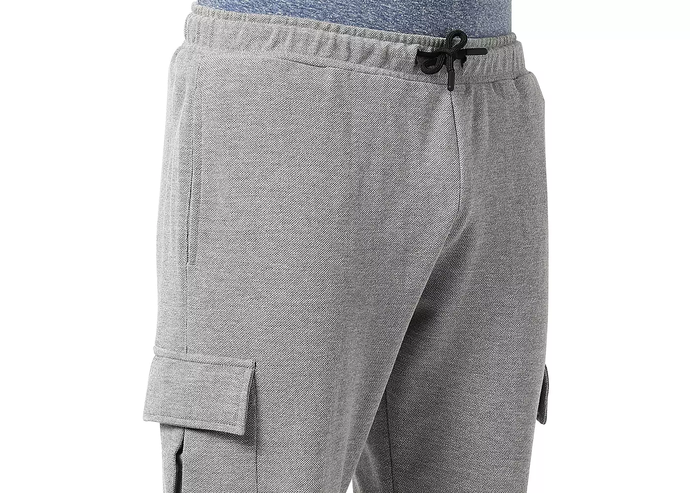 Мужские повседневные джоггеры Campus Sutra светло-серого цвета сбоку