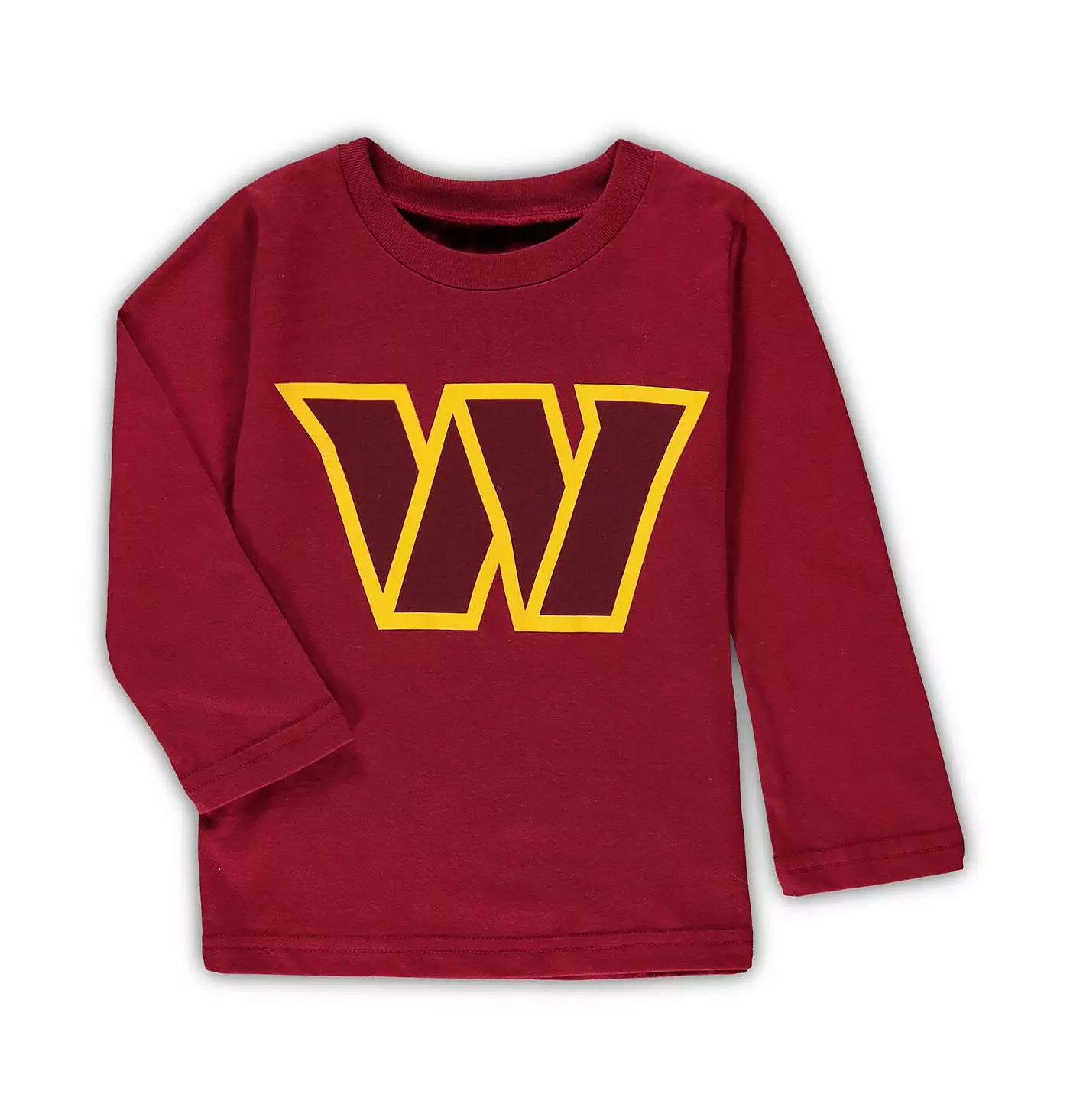 Футболка Outerstuff для малышей, мальчиков и девочек, бордовая, с длинным рукавом и логотипом команды Washington Commanders