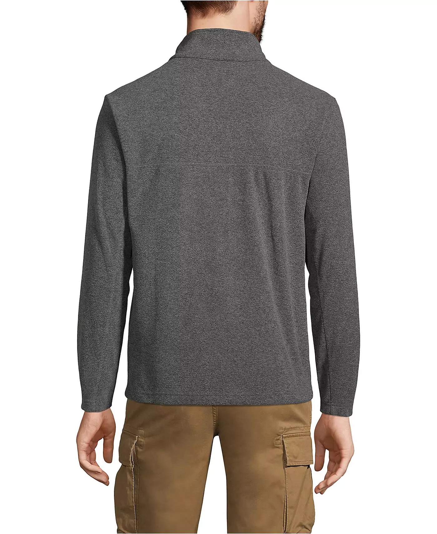 Топ-пуловер Lands' End Big & Tall Thermacheck 100 из флиса с застежкой-молнией на четверть оборота
