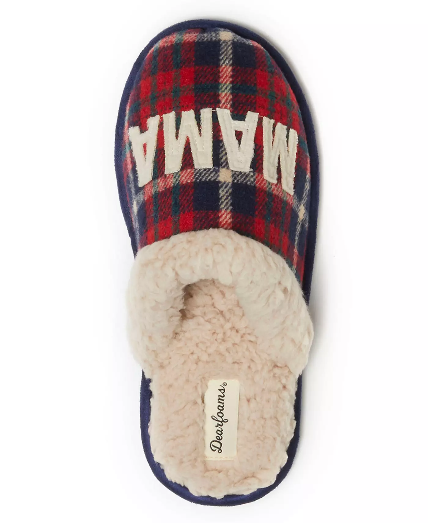 Тапочки Dearfoams Mama Bear Plaid Scuff