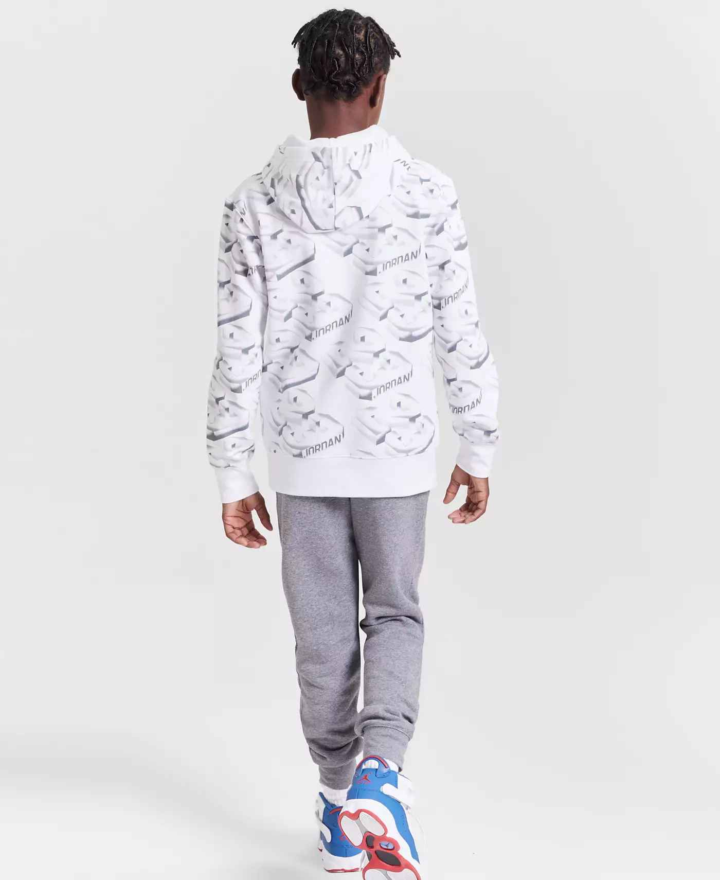 Толстовка Jordan Big Boys 23 Fadeaway Fleece Hoodie и спортивные штаны MJ Brooklyn Fleece Essentials