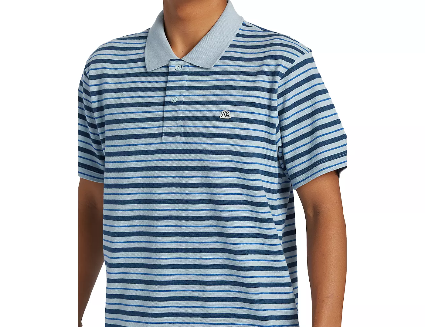 Мужская рубашка-поло Quiksilver DNA из хлопка в смешанную полоску