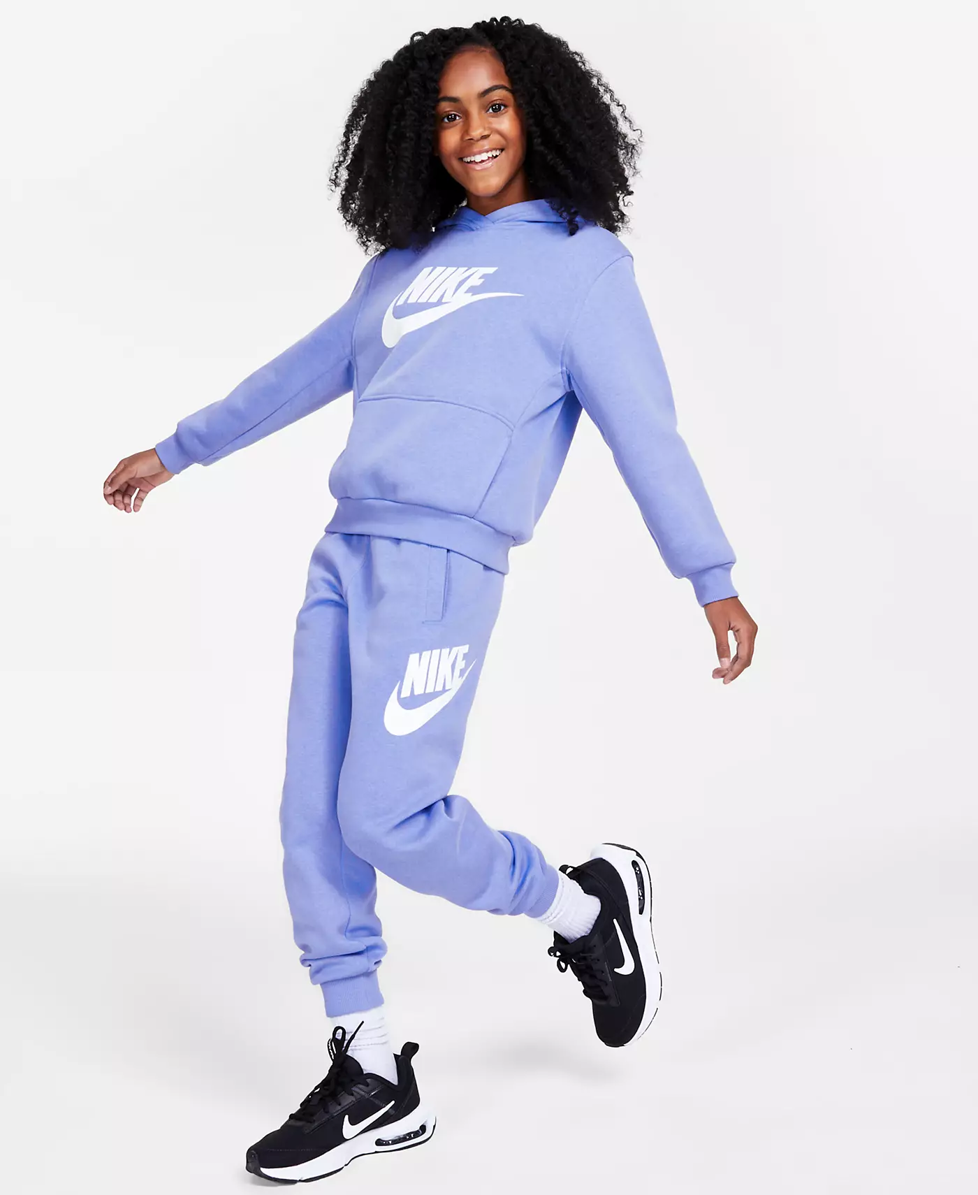 Толстовка с капюшоном и штаны для бега Nike Big Kids Sportswear Club из флиса