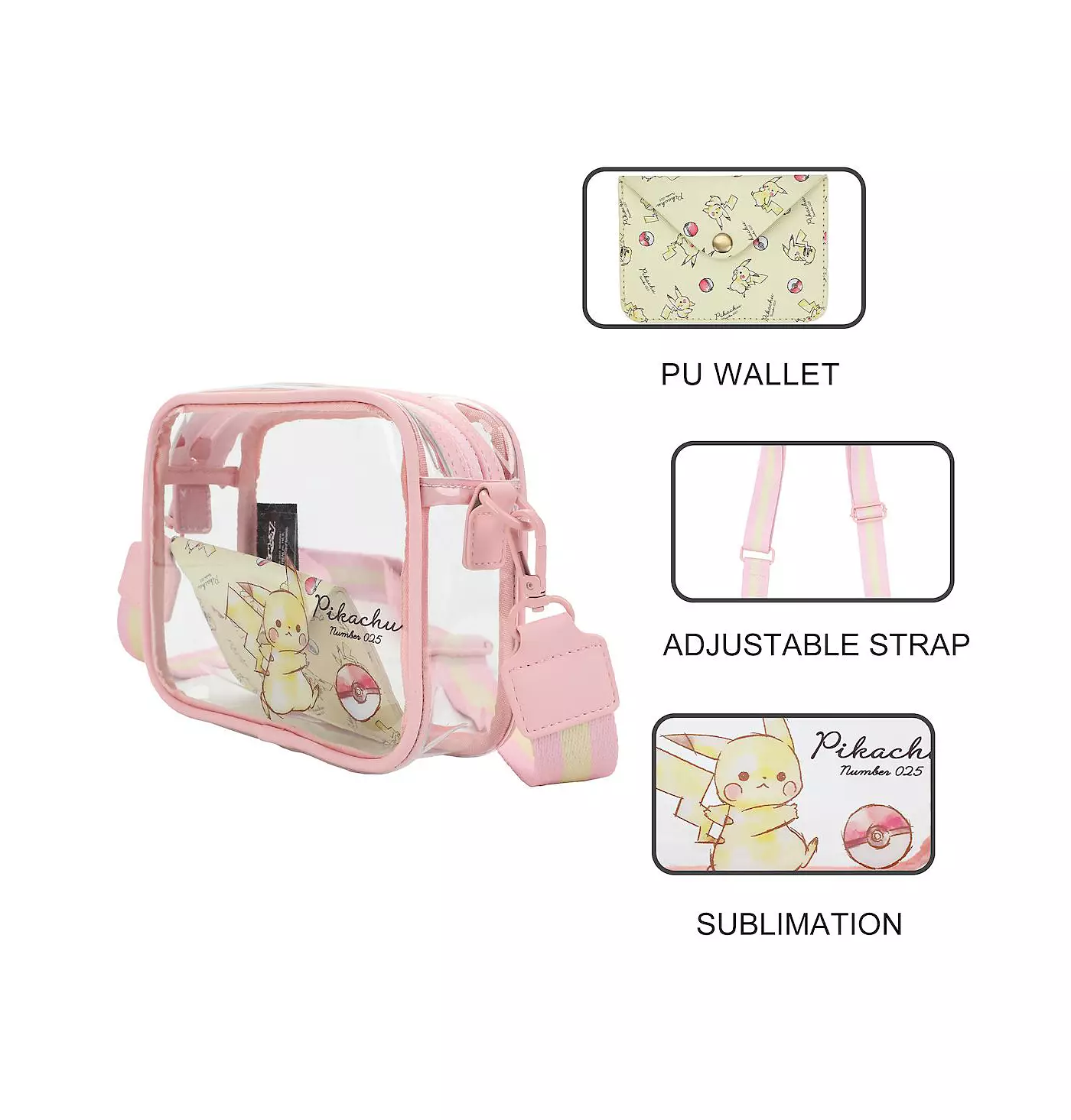 Сумка-кошелек и сумка-трансформер Pokemon Pokemon Pikachu Number 025