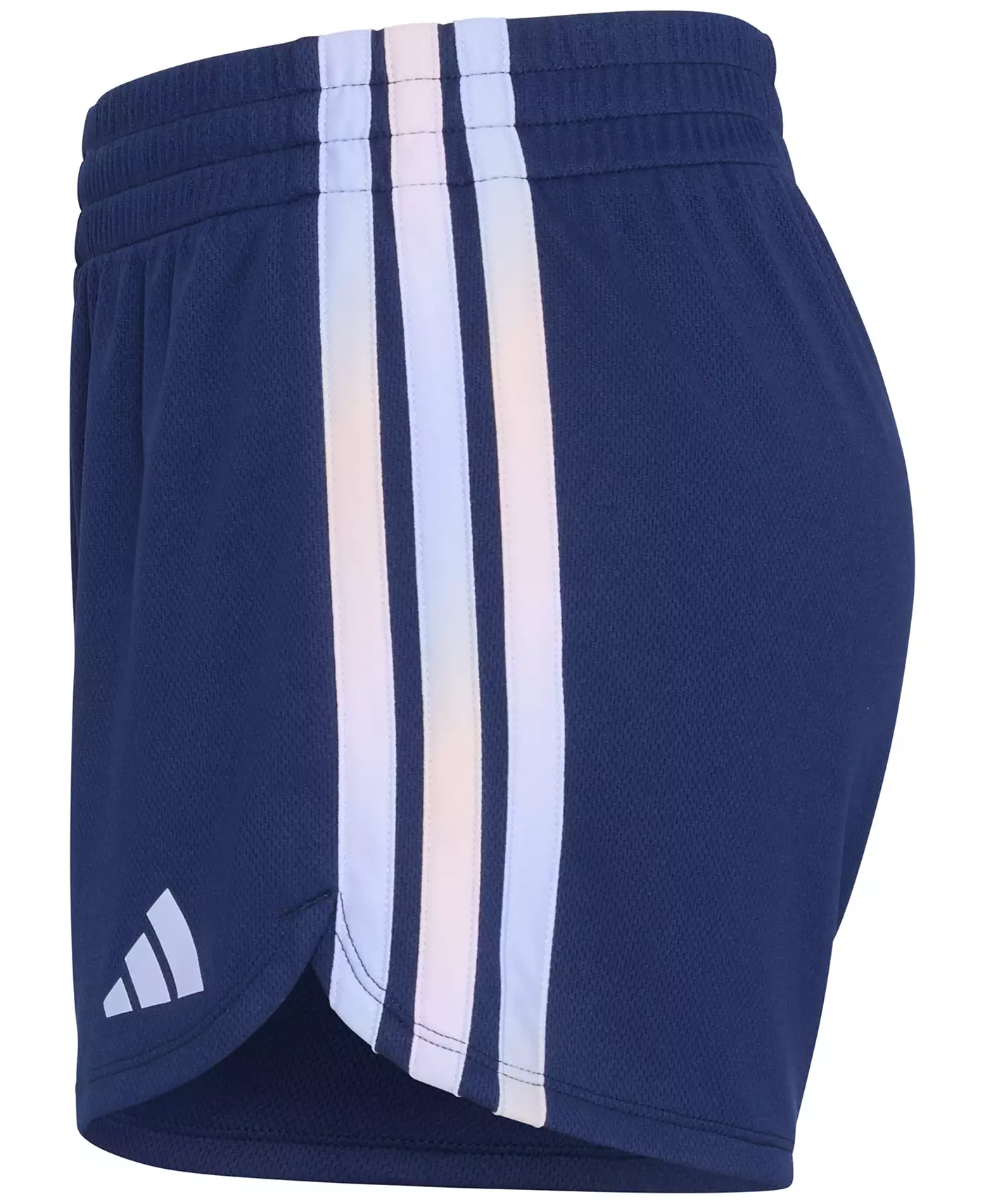Шорты для девочек Adidas Big Girls с эластичным поясом и градиентом в 3 полоски Pacer Mesh