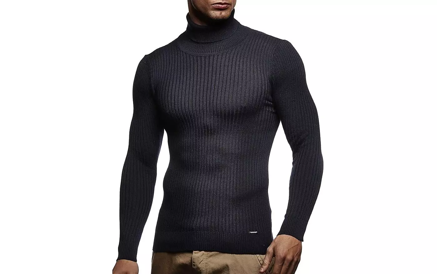 Мужской свитер Leif Nelson Turtleneck Slim Fit | Polo Neck Longsleeve | Водолазка с длинным рукавом для мужчин