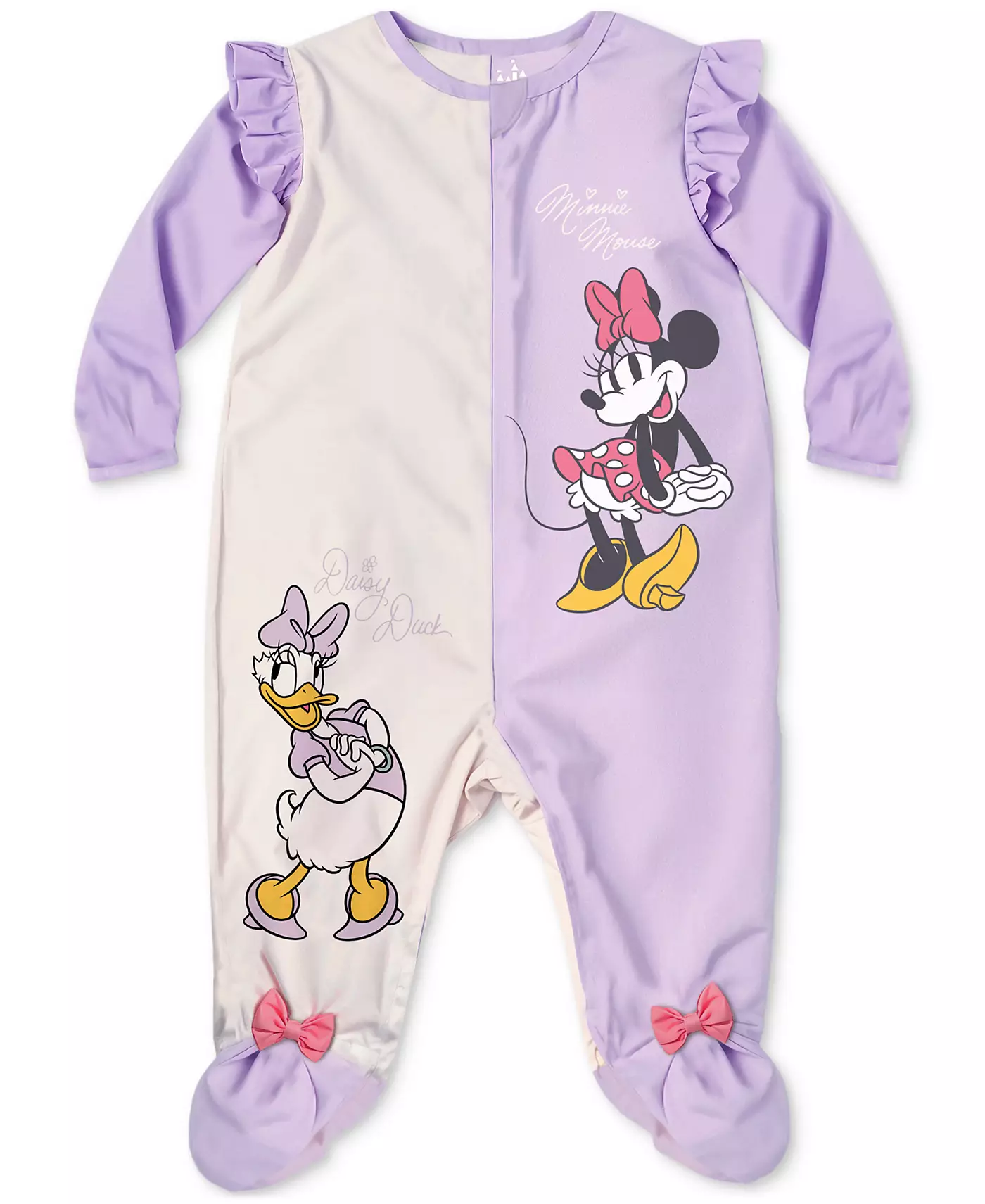 Повязка на голову и комбинезон с ножками Disney Baby Girls Minnie Mouse & Daisy Duck, комплект из 2 предметов