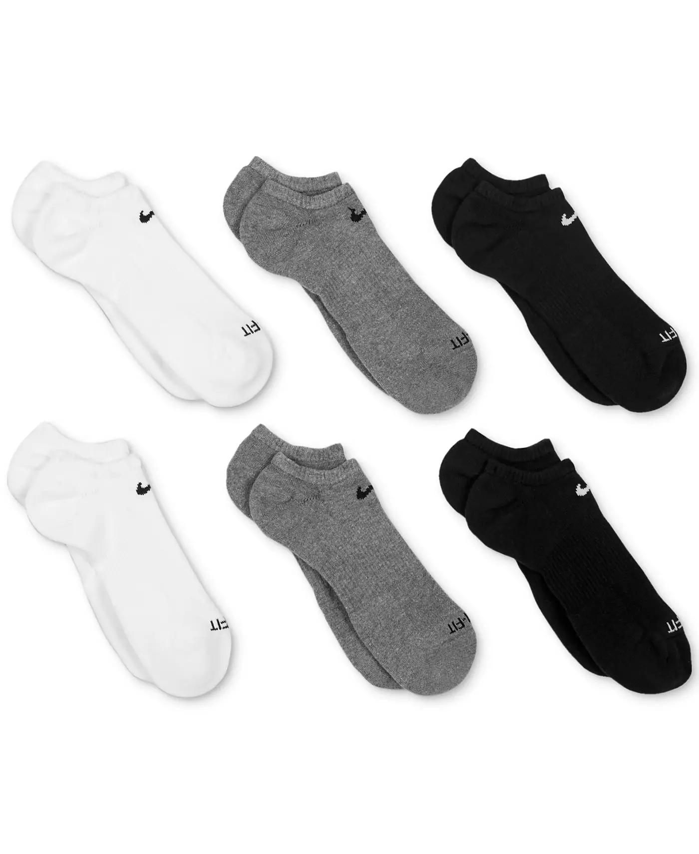 Носки Nike Unisex Everyday Plus Cushioned Training No-Show Socks 6 пар