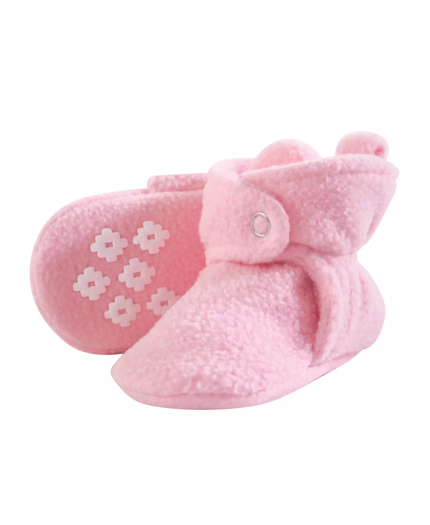 Уютные флисовые пинетки Little Treasure для девочек, светло-розовые, 0-6 месяцев