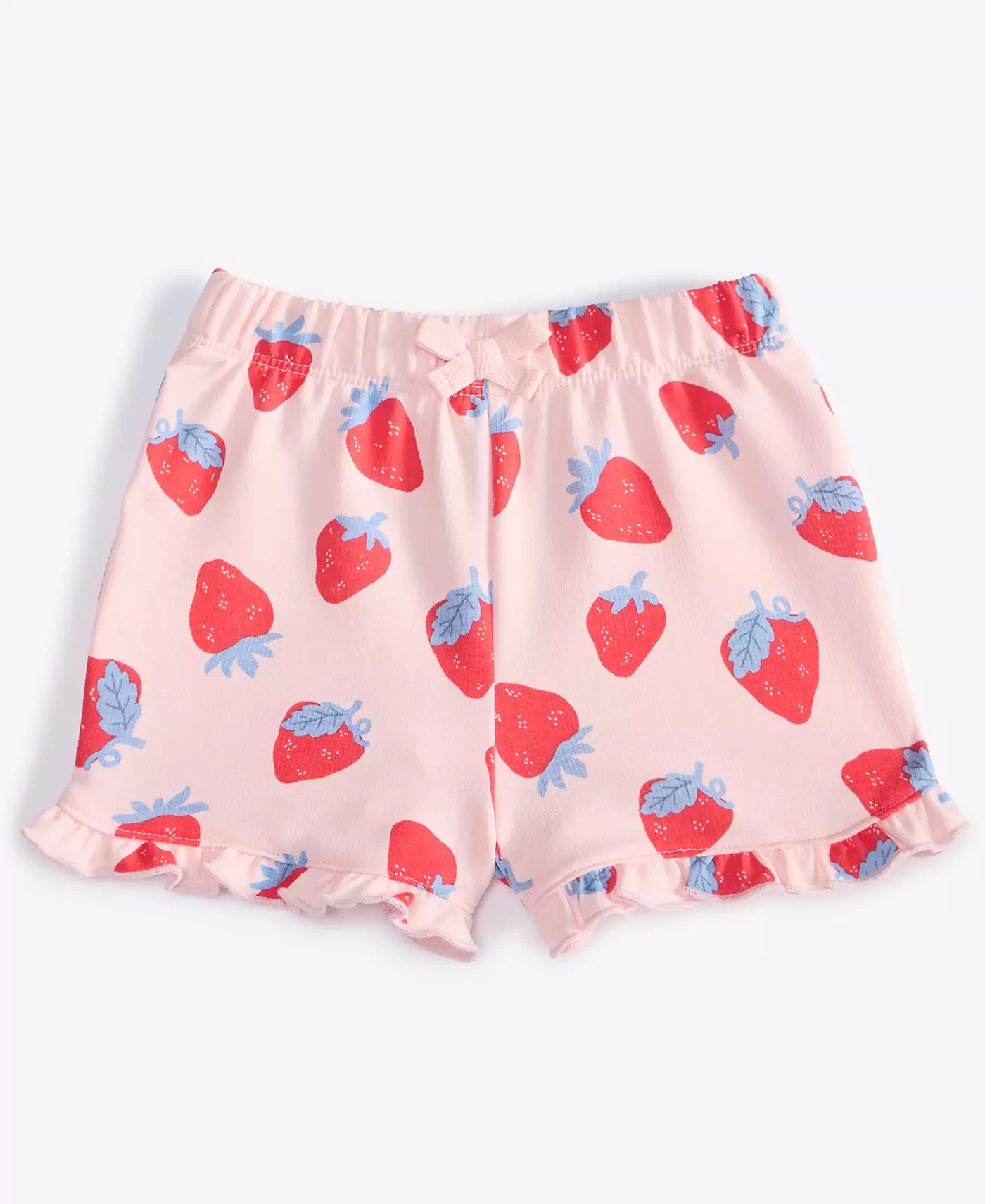 Шорты First Impressions Baby Girls Strawberry-Print, эксклюзивно в Macy's
