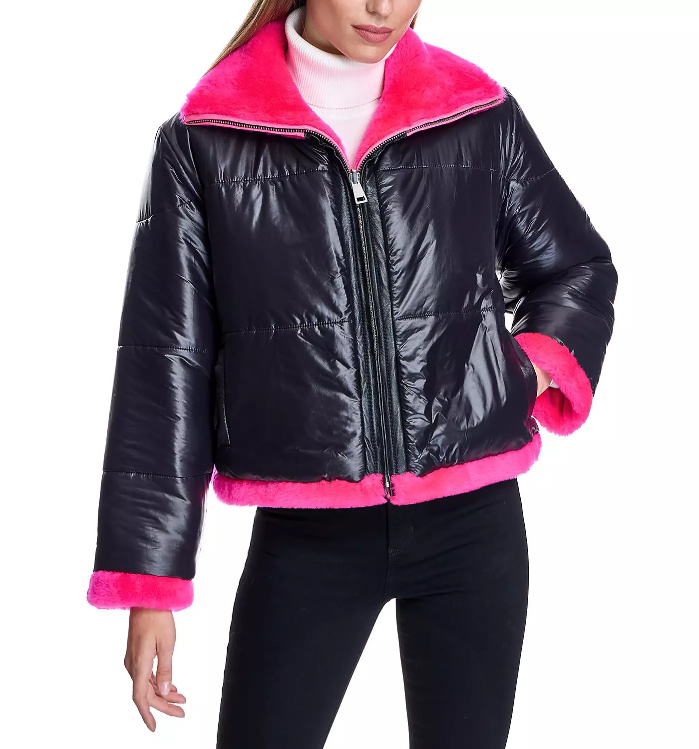 Укороченная женская куртка из овчины Julia & Stella By Maximilian